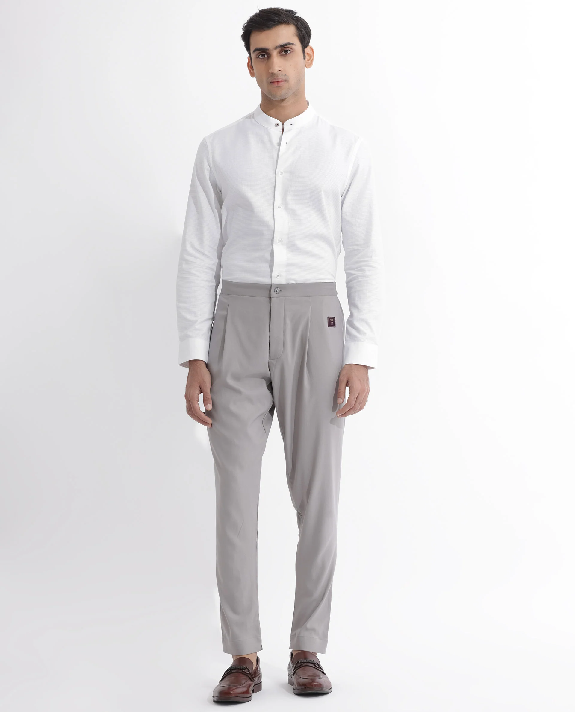 Rare Rabbit Men's Medop Grey Viscose Plain Slim Fit Pajama - Image 3