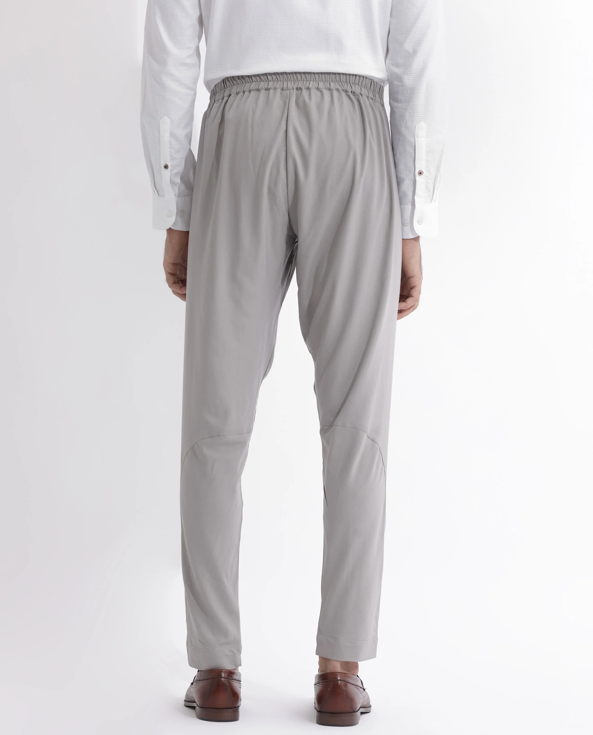 Rare Rabbit Men's Medop Grey Viscose Plain Slim Fit Pajama - Image 7