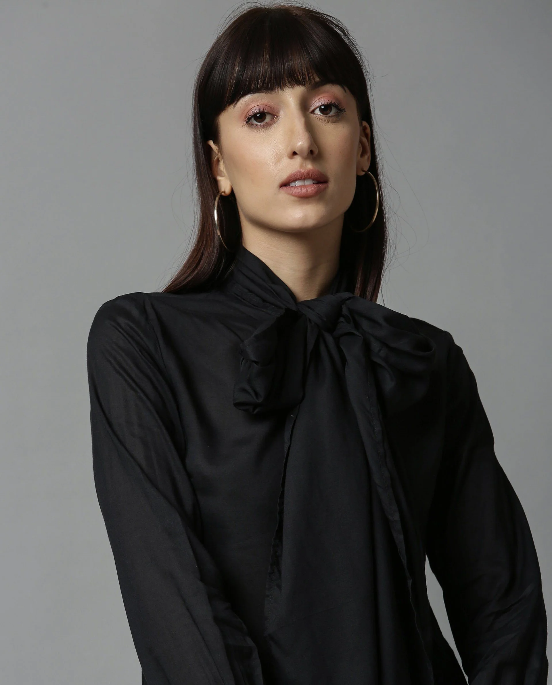 Rareism Women Melody Black Top Full Sleeves Solid - Image 4