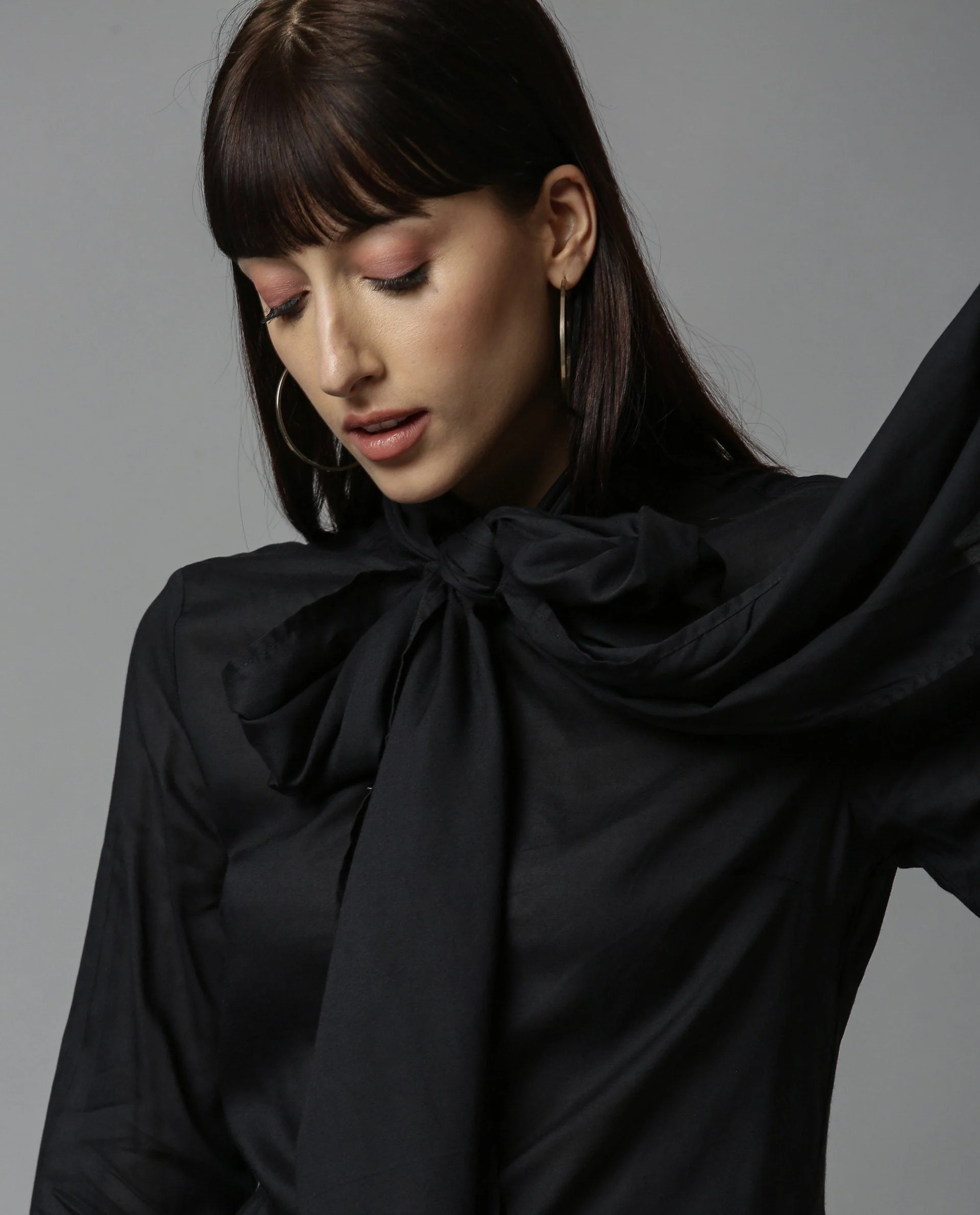 Rareism Women Melody Black Top Full Sleeves Solid - Image 5