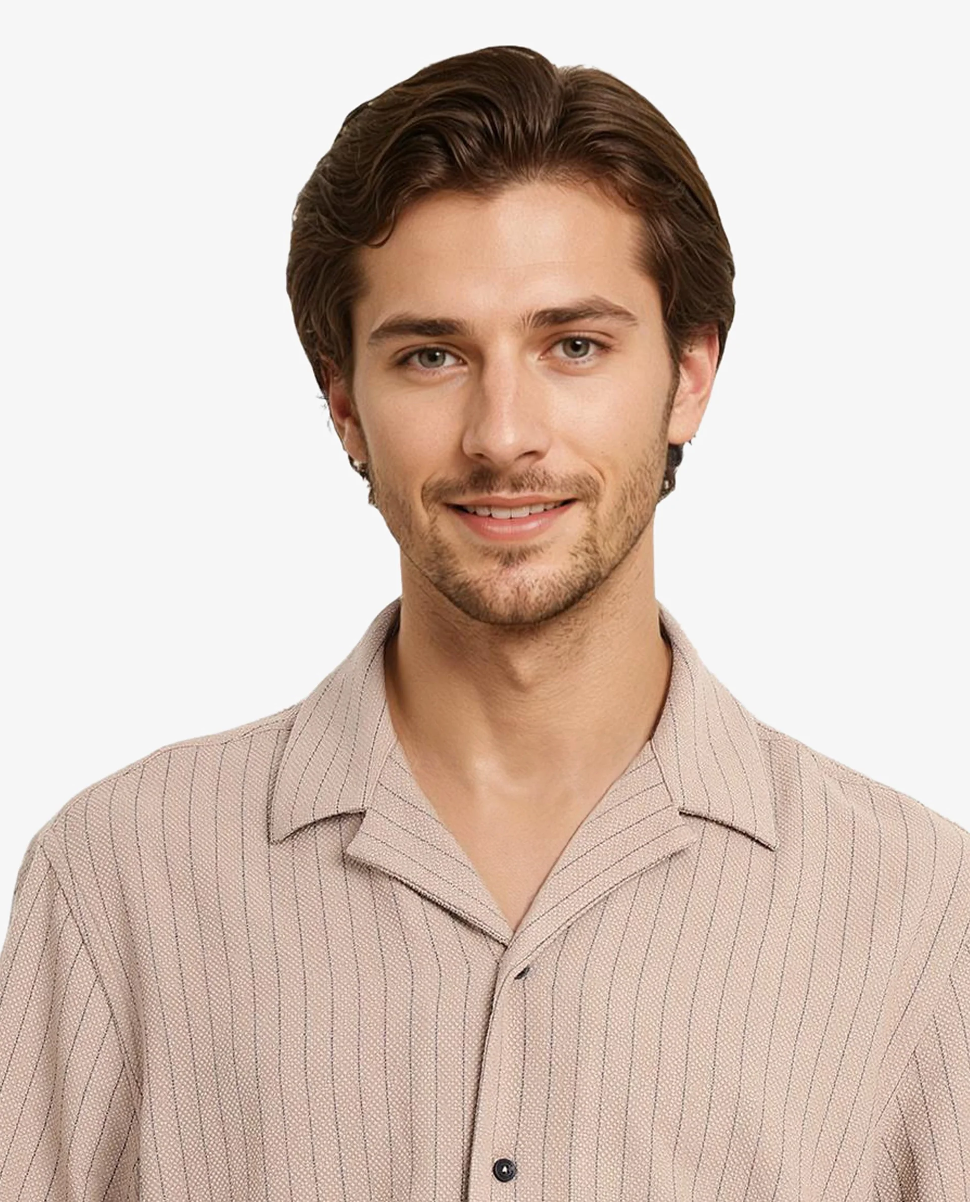 Rare Rabbit Men's Cotton Striped Print Regular Fit Half Sleeve Cuban Collar Shirt - Image 2