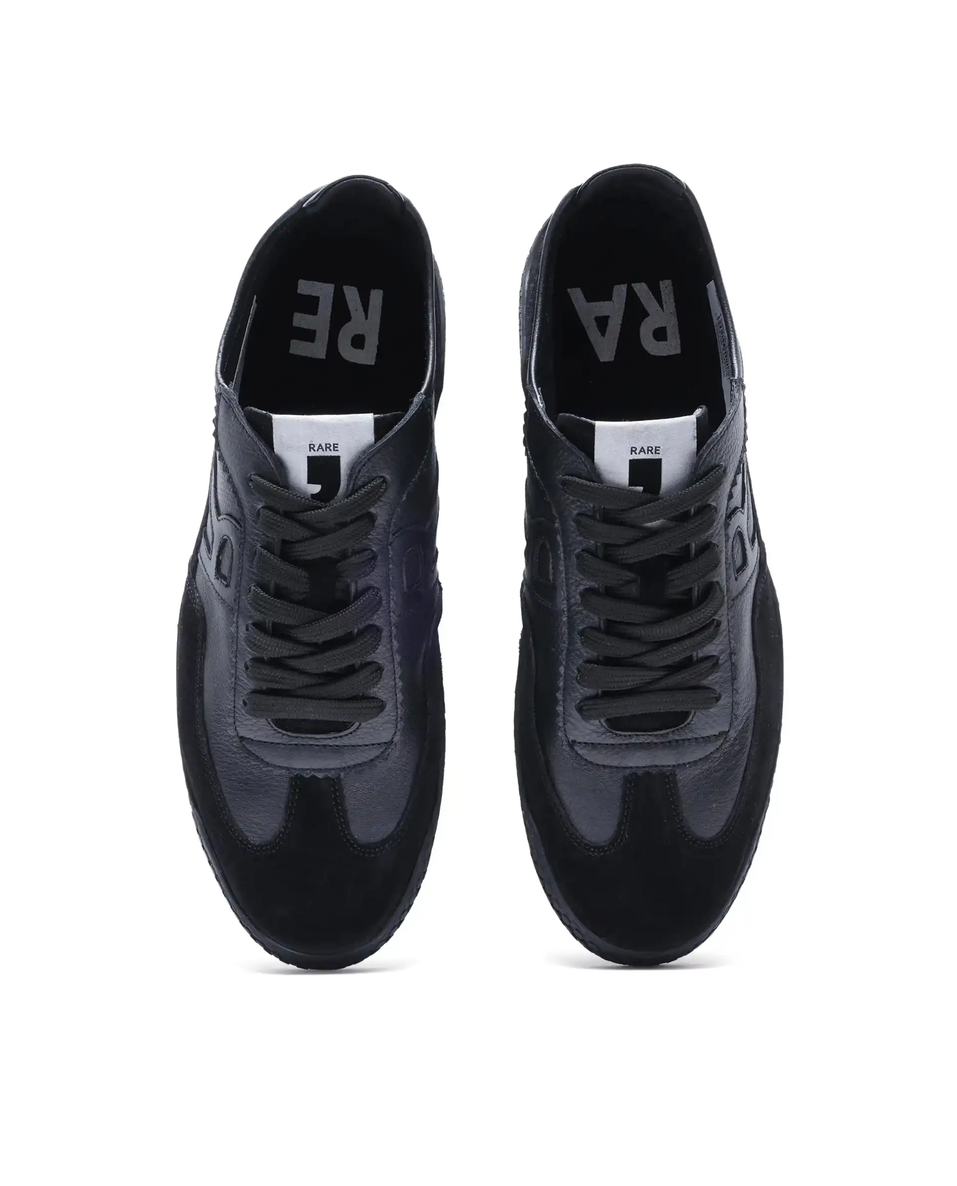 Rare Rabbit Men's Membo Black Leather Fabric Sneaker - Image 4