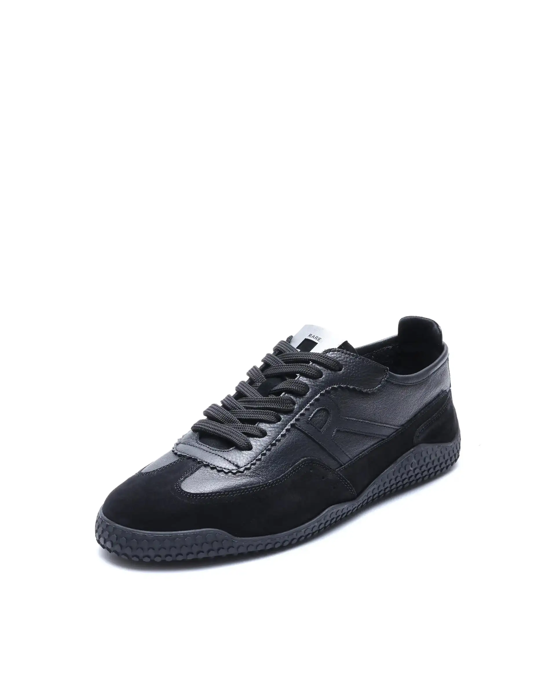 Rare Rabbit Men's Membo Black Leather Fabric Sneaker - Image 7