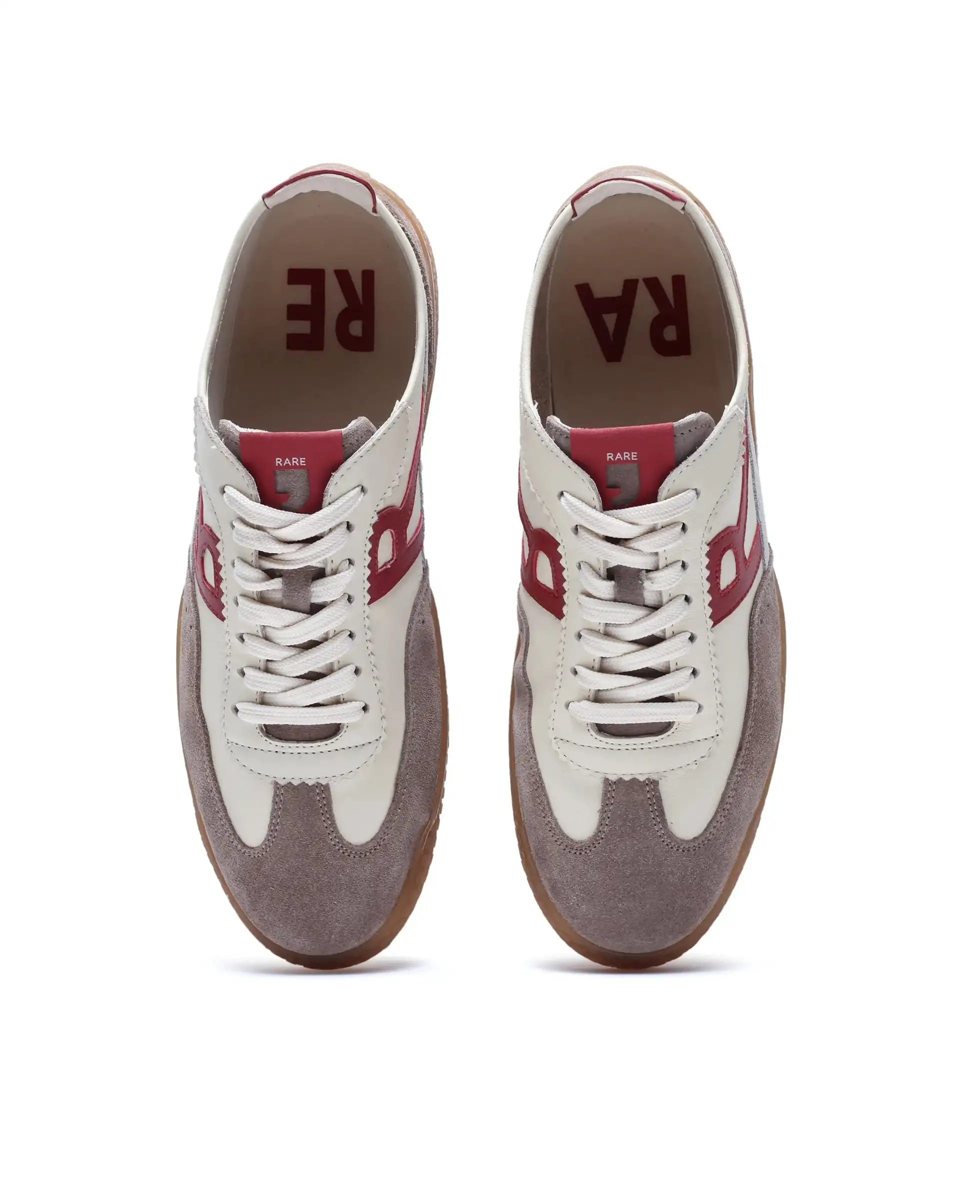Rare Rabbit Men's Membo Dark Beige Leather Fabric Sneaker - Image 2