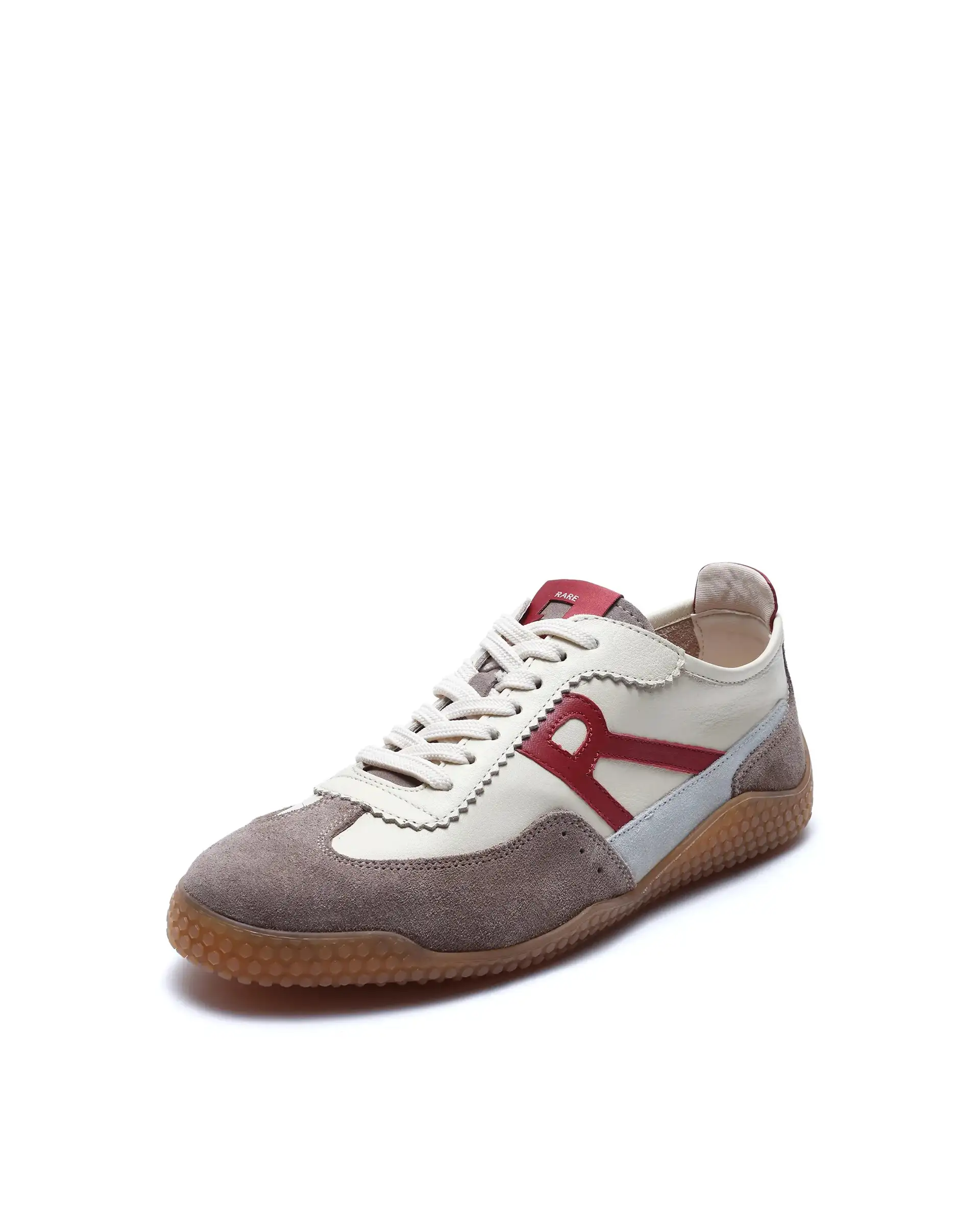 Rare Rabbit Men's Membo Dark Beige Leather Fabric Sneaker - Image 4