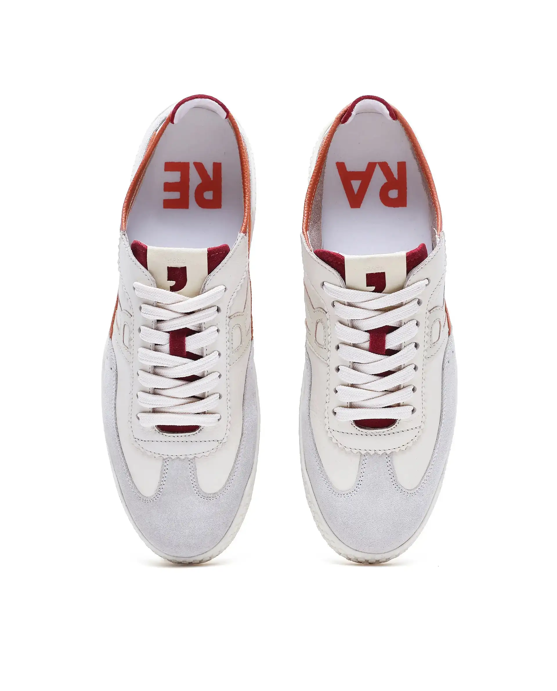 Rare Rabbit Men's Membo Light Beige Leather Fabric Sneaker - Image 2