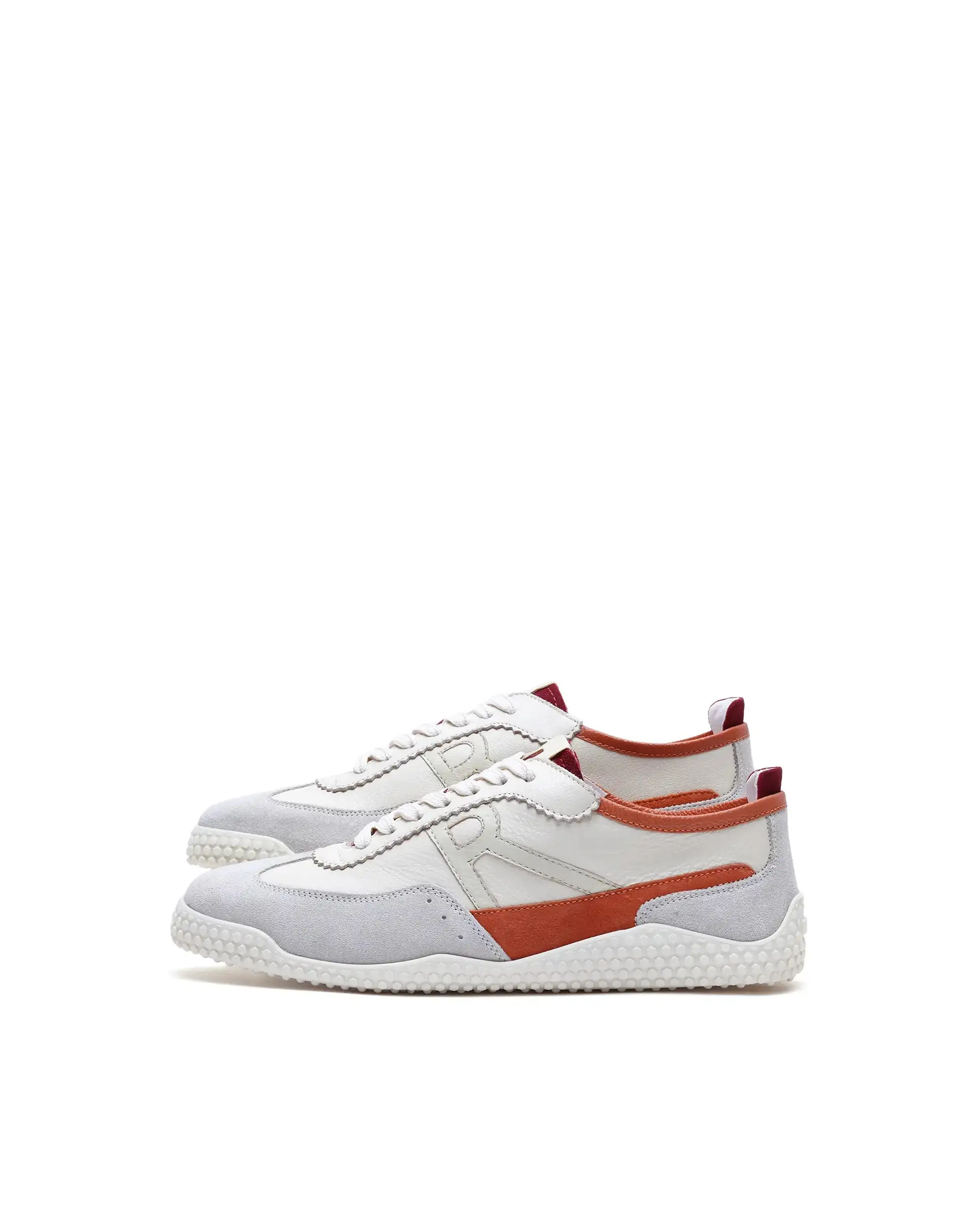 Rare Rabbit Men's Membo Light Beige Leather Fabric Sneaker - Image 5