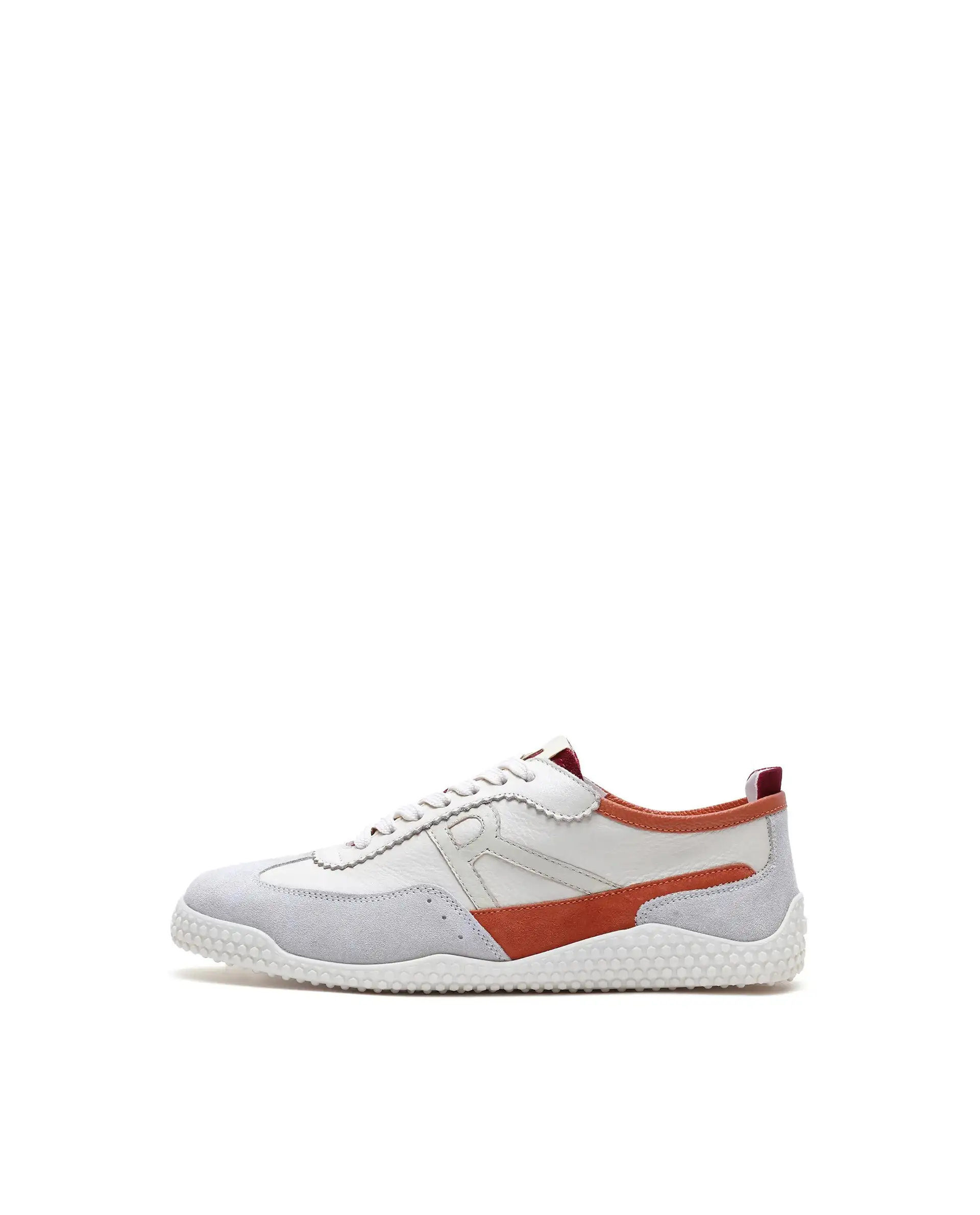 Rare Rabbit Men's Membo Light Beige Leather Fabric Sneaker - Image 8