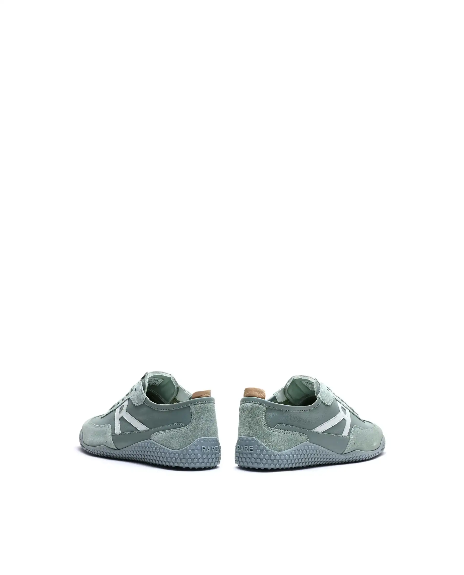 Rare Rabbit Men's Membo Light Sage Leather Fabric Sneaker - Image 5