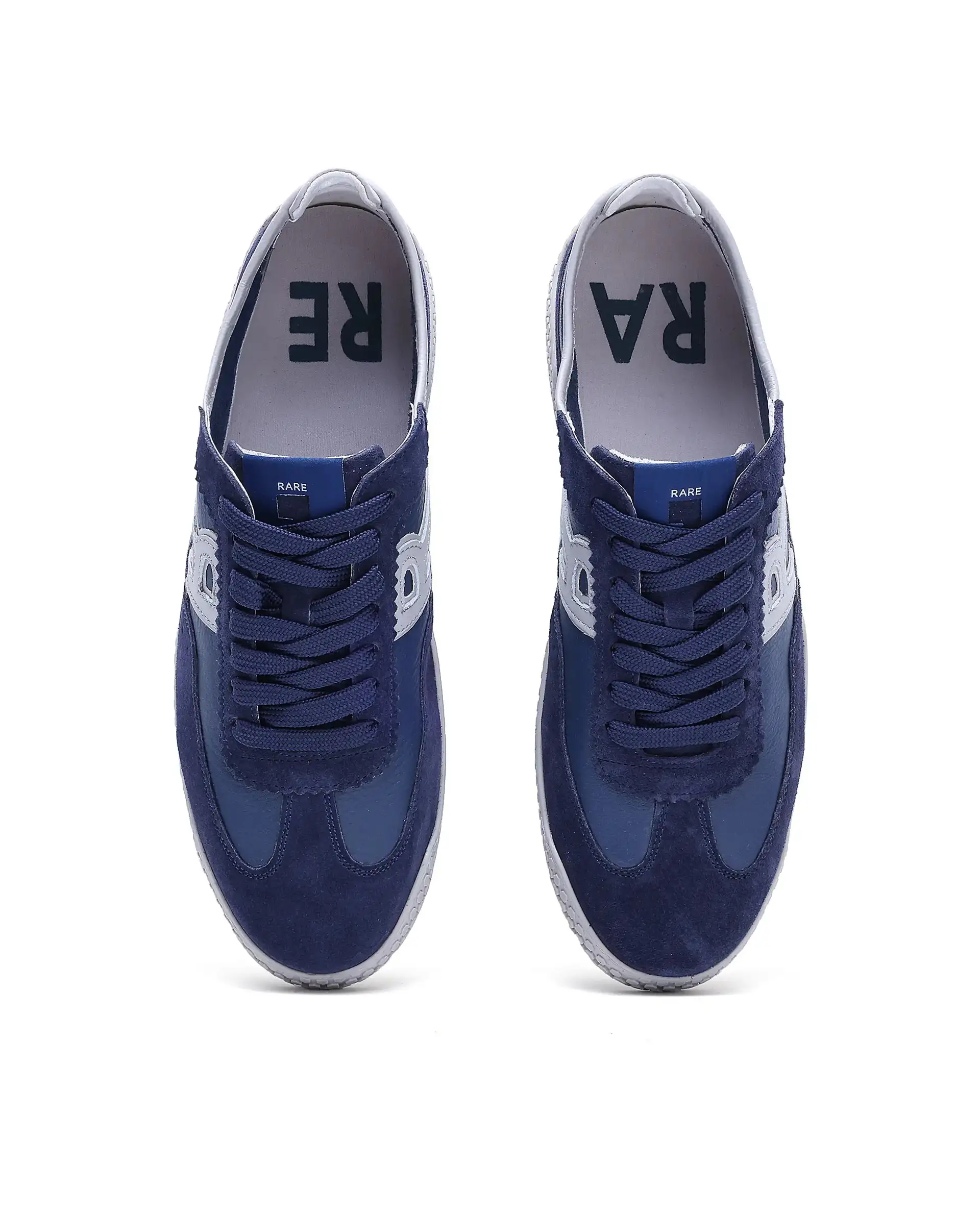 Rare Rabbit Men's Membo Navy Leather Fabric Sneaker - Image 2