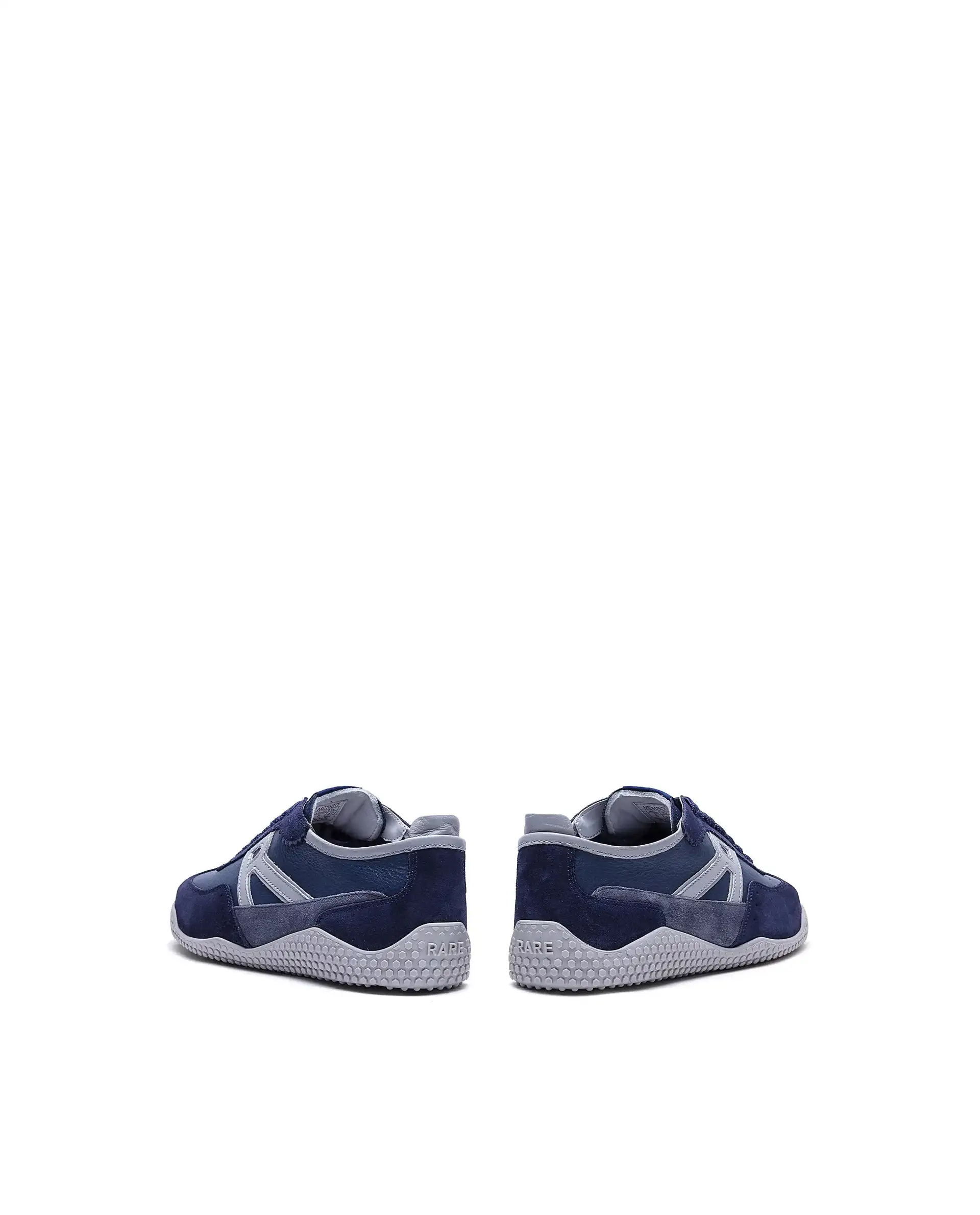 Rare Rabbit Men's Membo Navy Leather Fabric Sneaker - Image 4