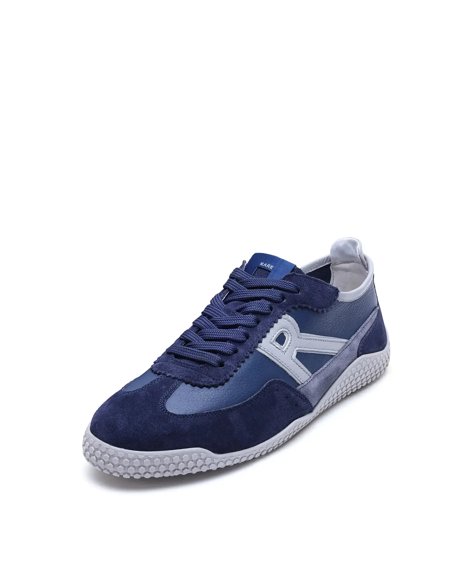 Rare Rabbit Men's Membo Navy Leather Fabric Sneaker - Image 7