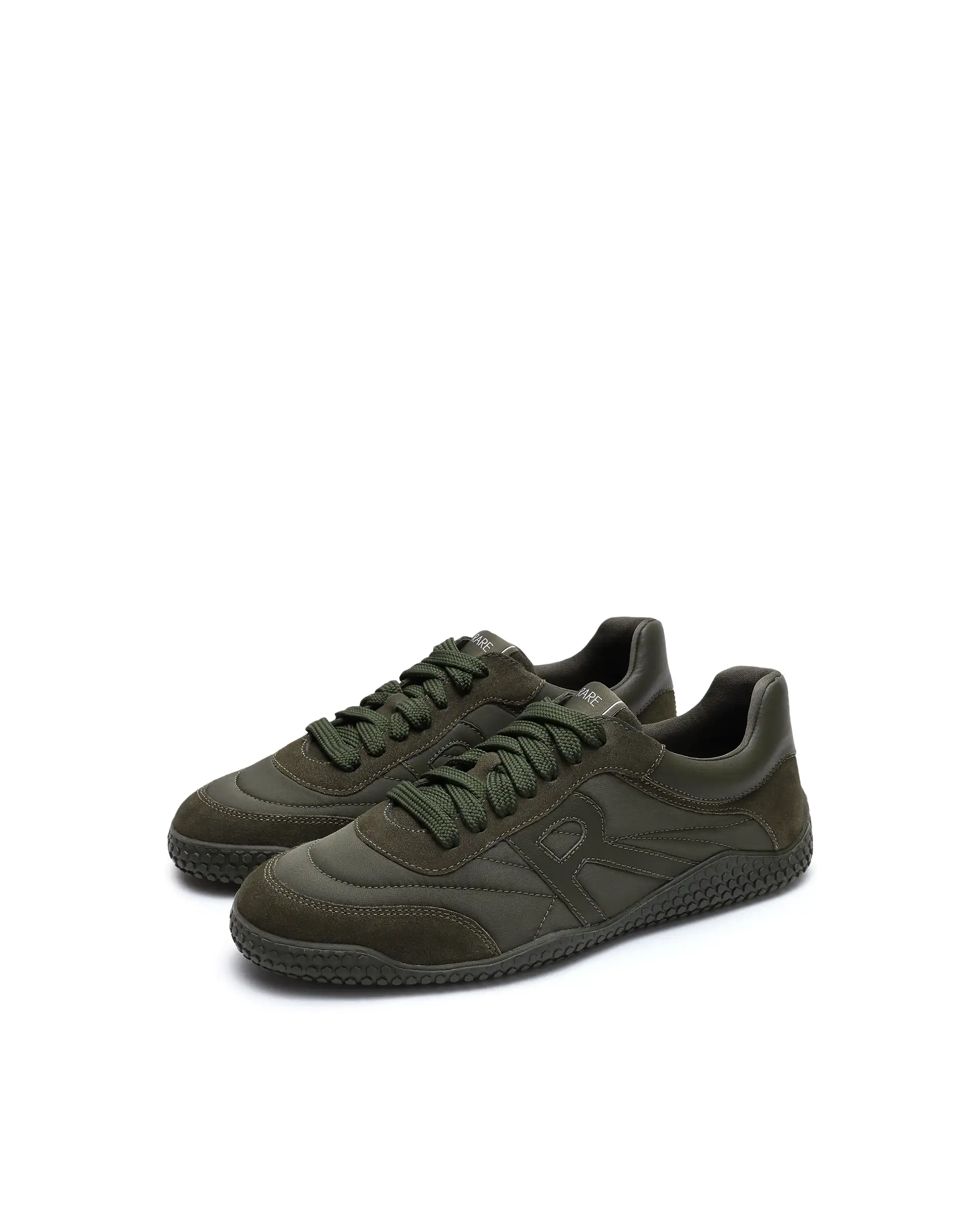 Rare Rabbit Men's Membo P6 Dark Olive Suede Sneaker - Image 2