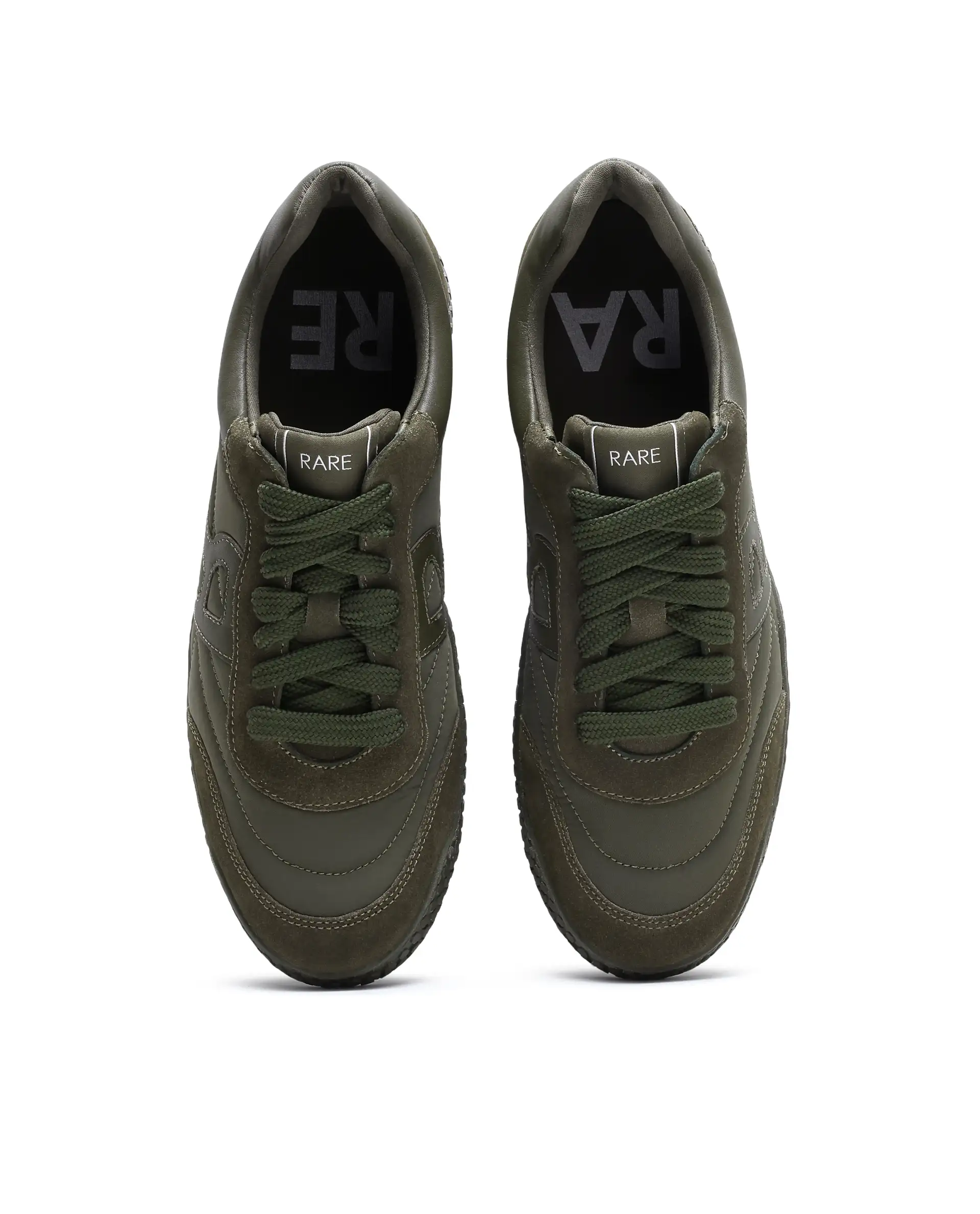 Rare Rabbit Men's Membo P6 Dark Olive Suede Sneaker - Image 3