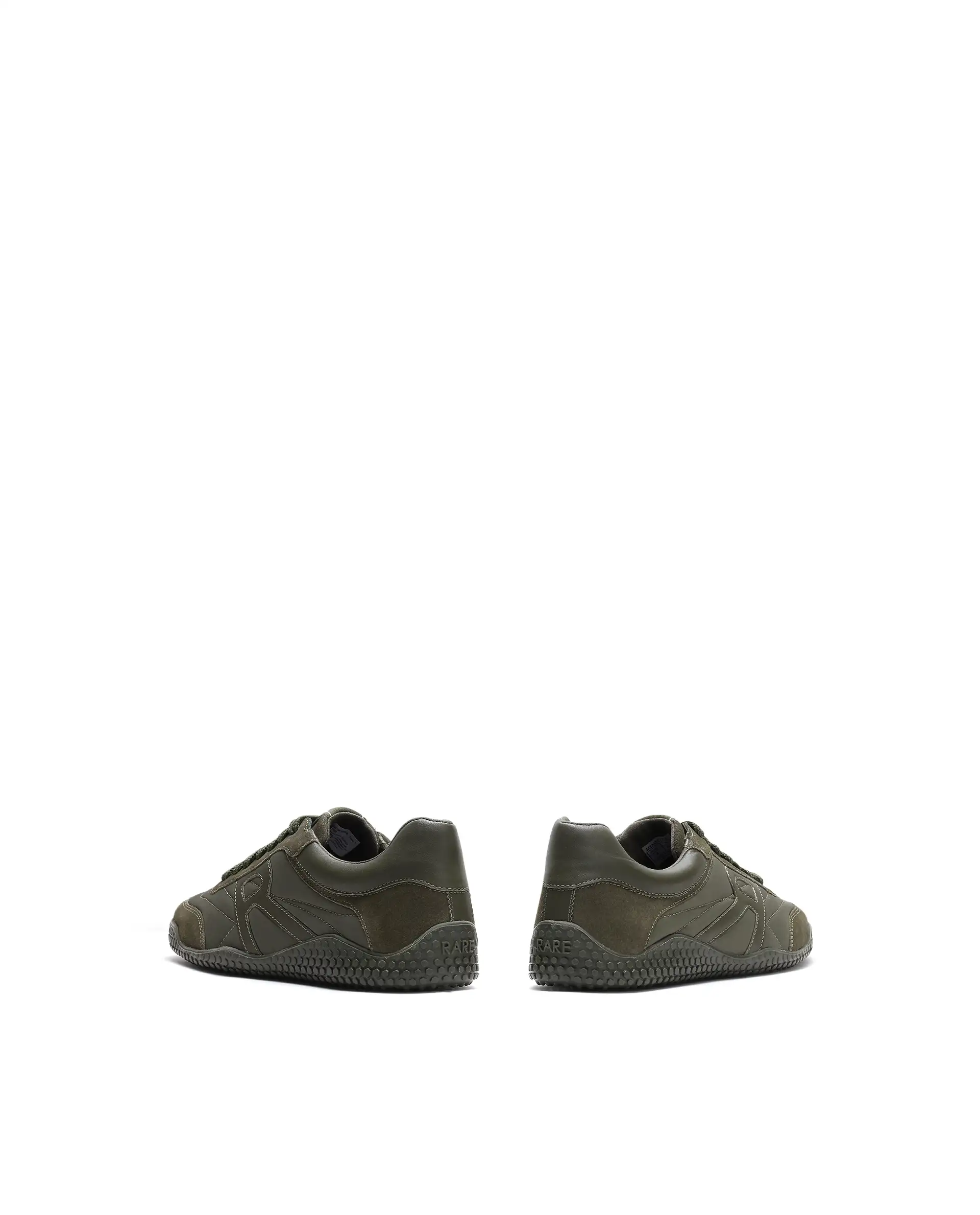 Rare Rabbit Men's Membo P6 Dark Olive Suede Sneaker - Image 4