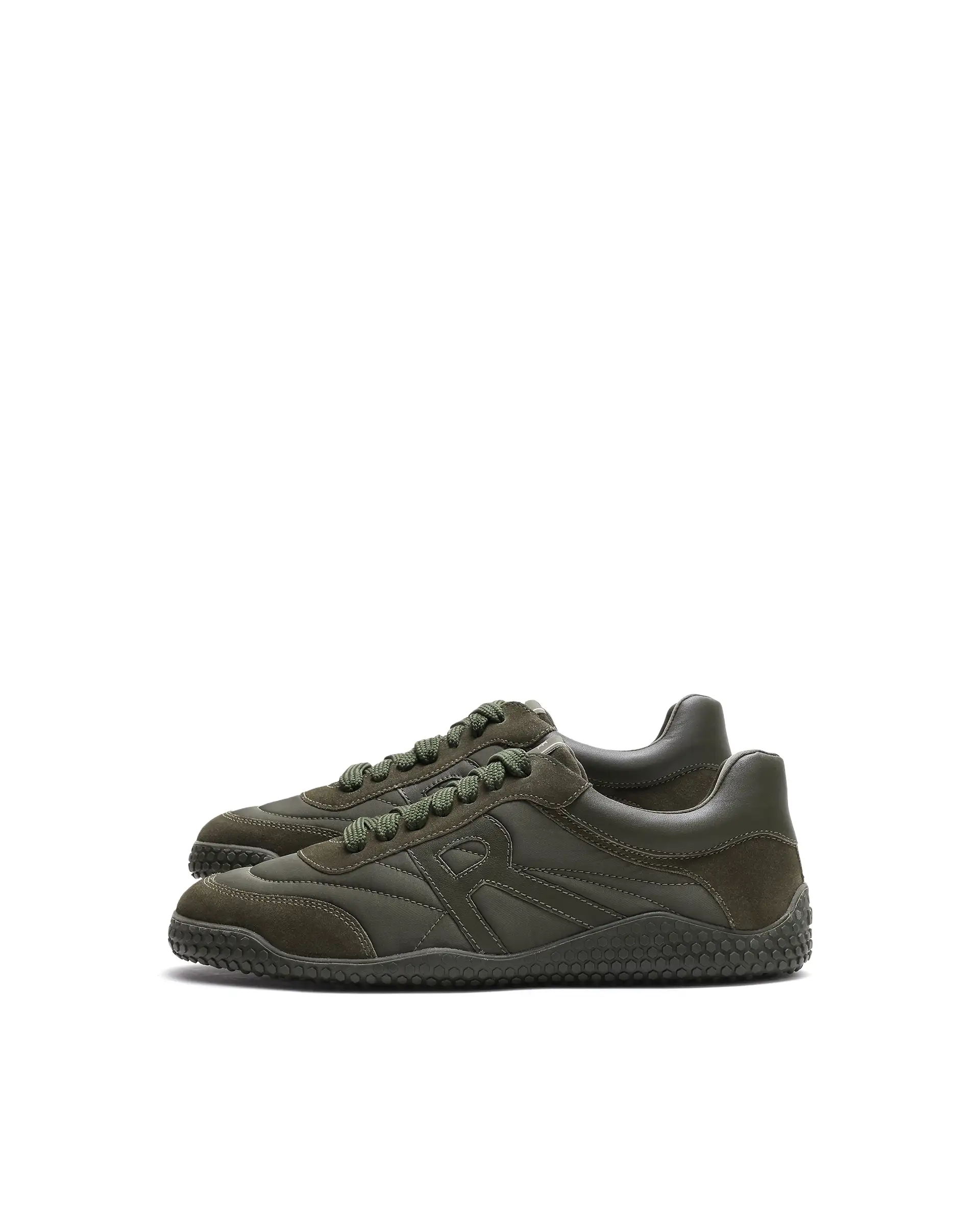 Rare Rabbit Men's Membo P6 Dark Olive Suede Sneaker - Image 5
