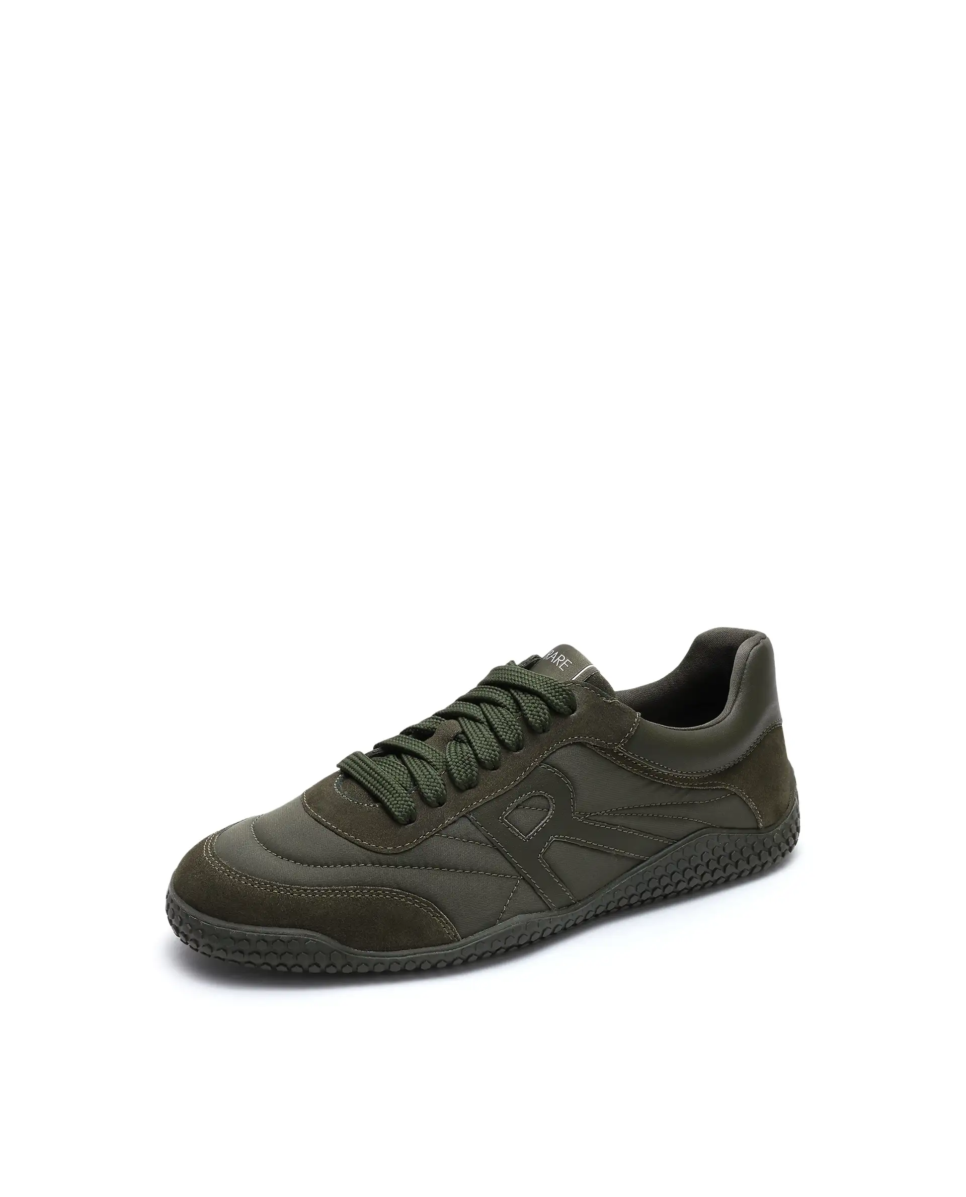 Rare Rabbit Men's Membo P6 Dark Olive Suede Sneaker - Image 6