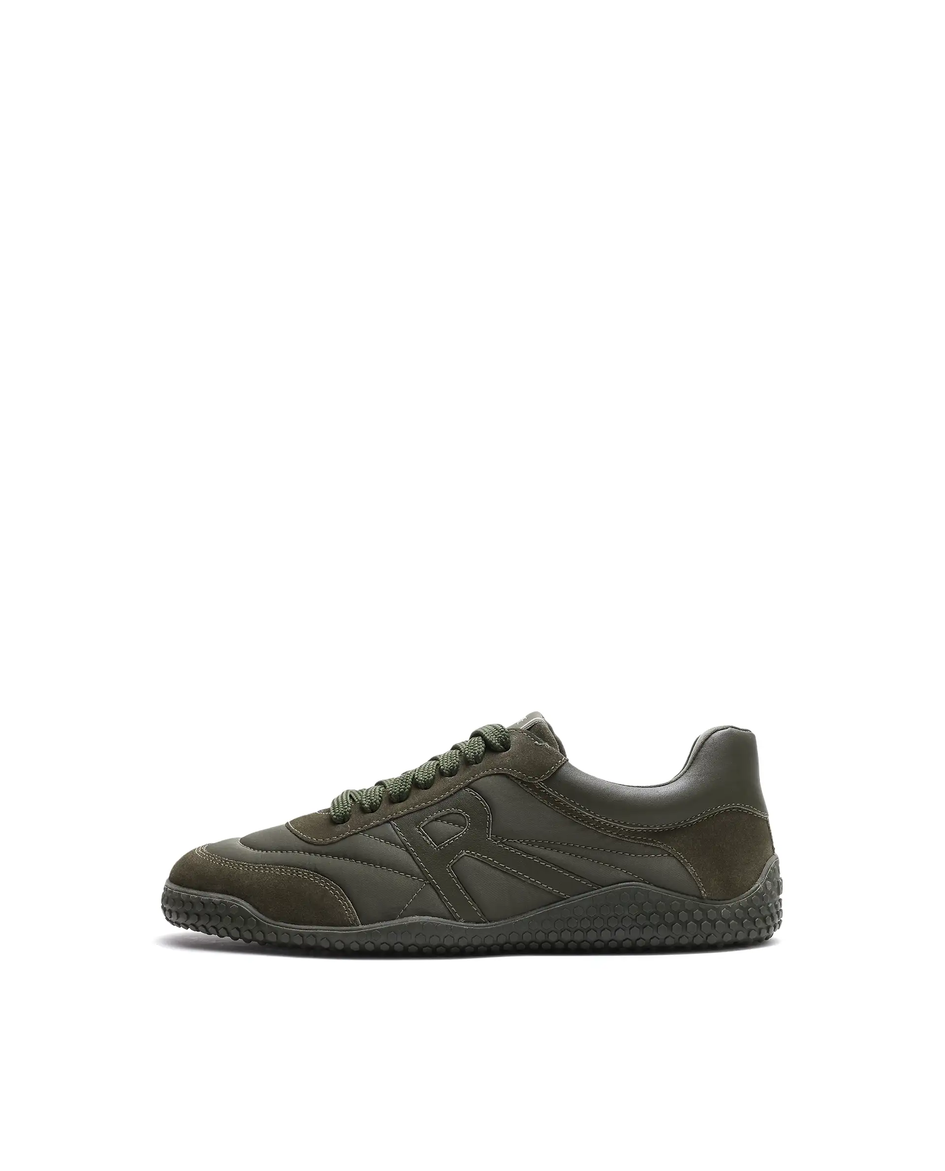 Rare Rabbit Men's Membo P6 Dark Olive Suede Sneaker - Image 8