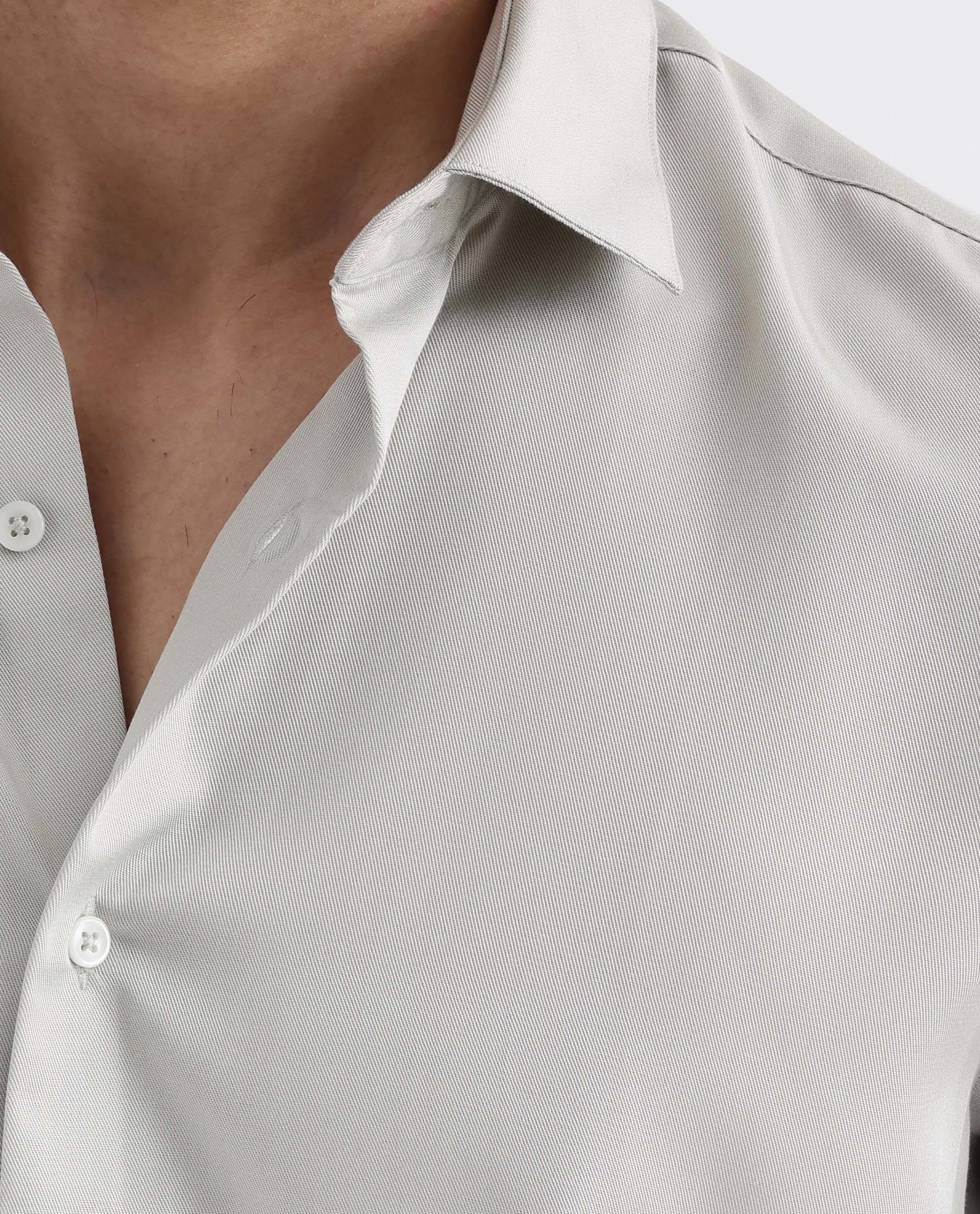 Rare Rabbit Men's Memo Ls Pastel Green Tencel Plain Regular Fit Full Sleeve Collared Shirt - Image 9