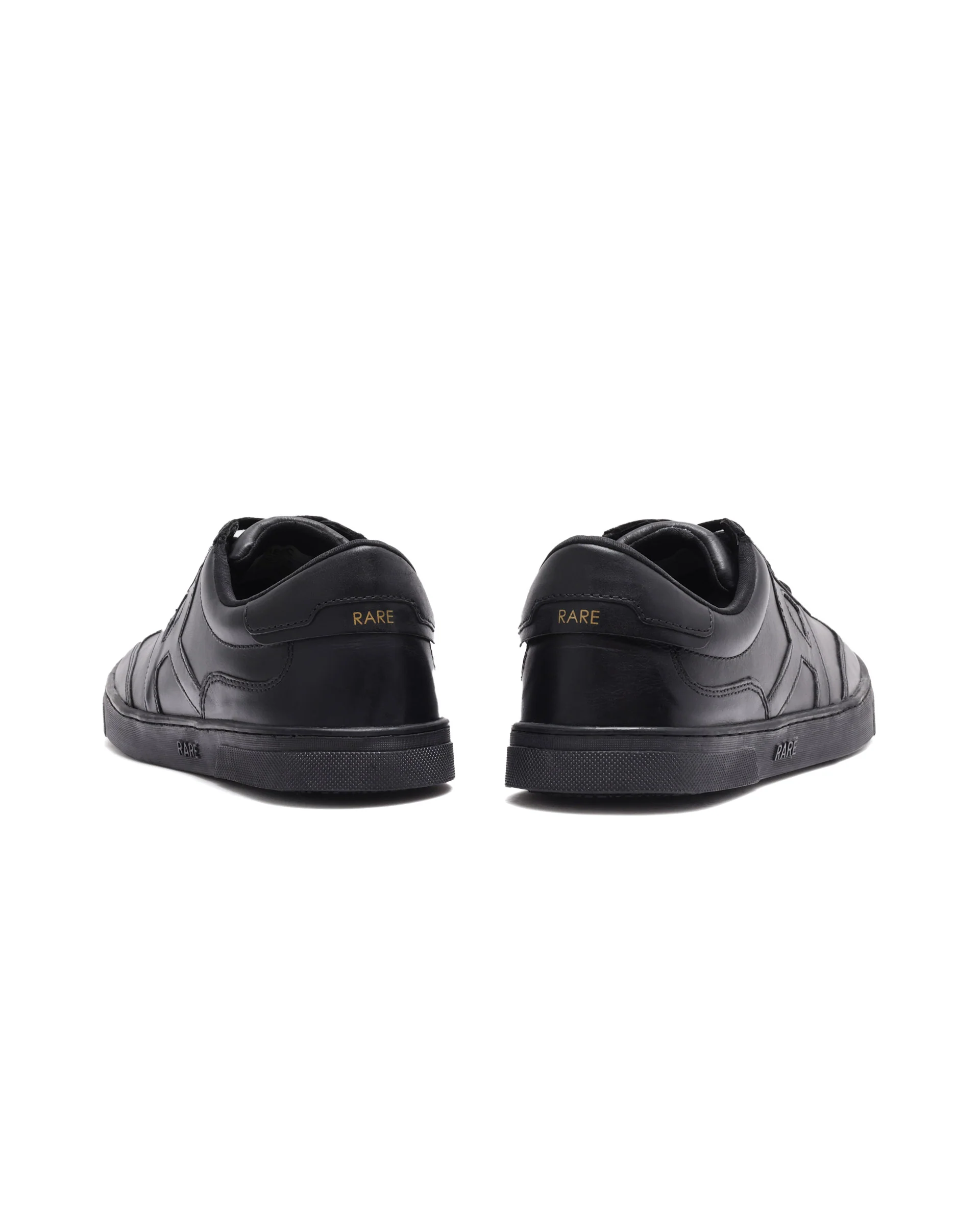 Rare Rabbit Mens Merc Black Round Toe Genuine Leather Lace Up Low Top Sneaker Shoes - Image 7