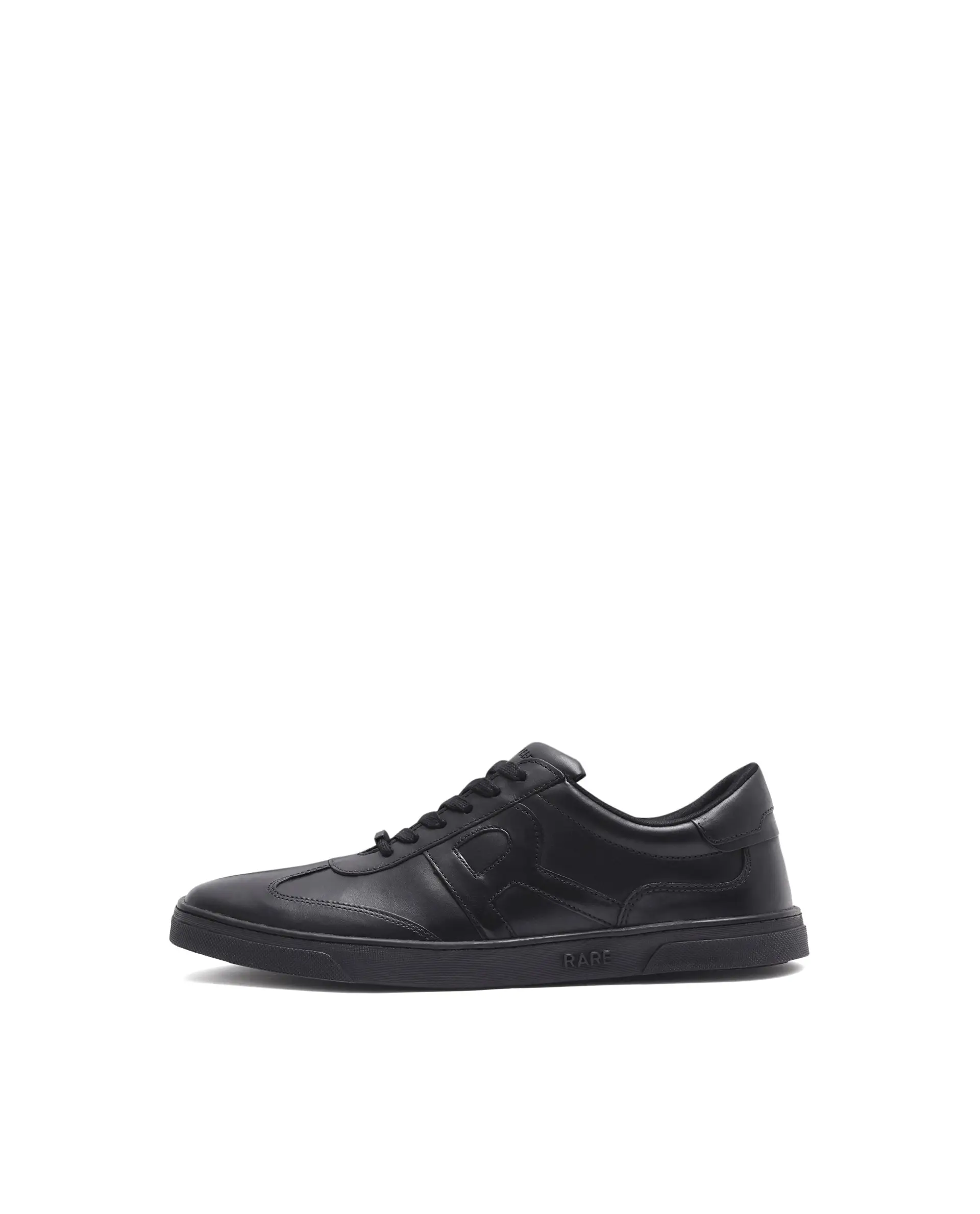 Rare Rabbit Mens Merc Black Round Toe Genuine Leather Lace Up Low Top Sneaker Shoes - Image 9