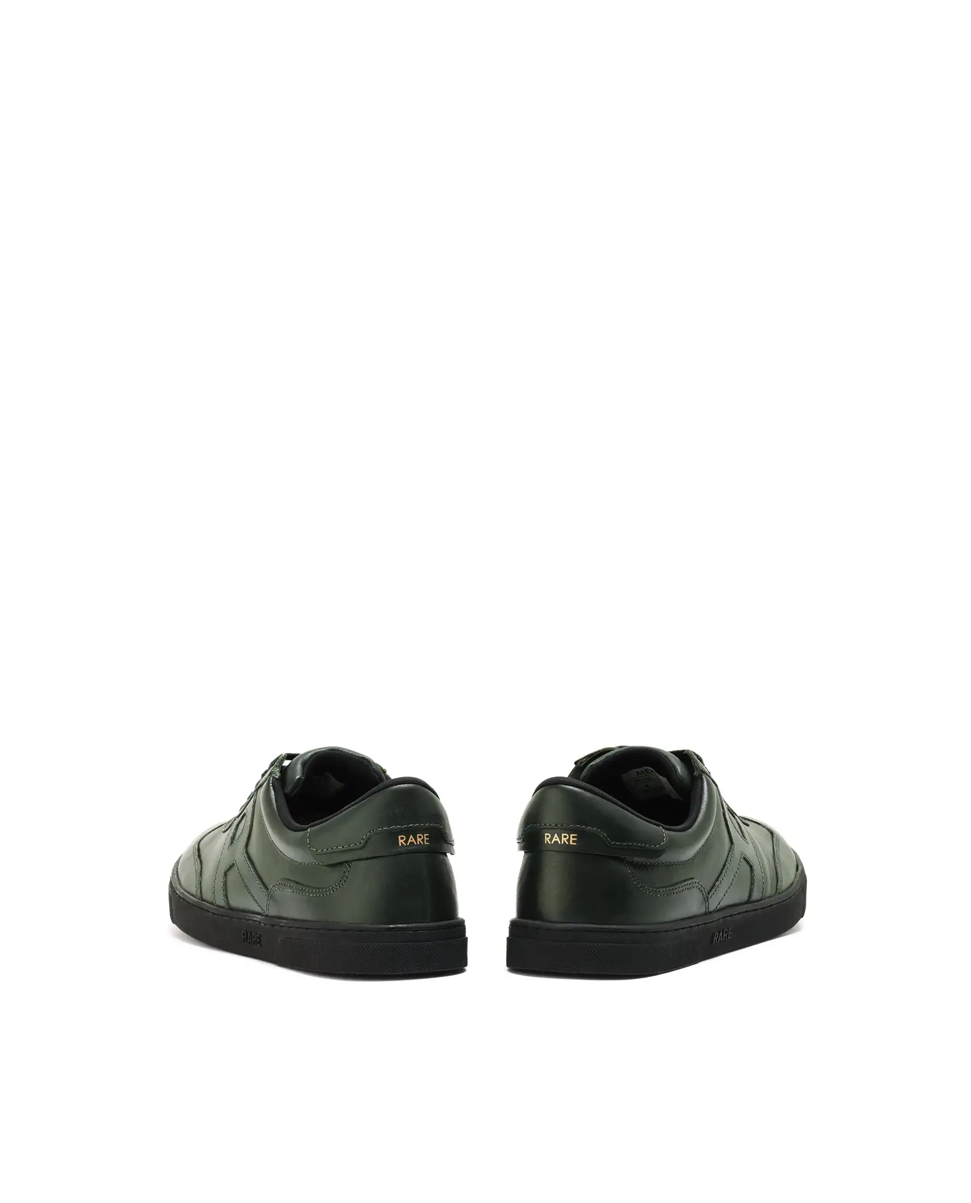 Rare Rabbit Mens Merc Dark Green Round Toe Genuine Leather Lace Up Low Top Sneaker Shoes - Image 6