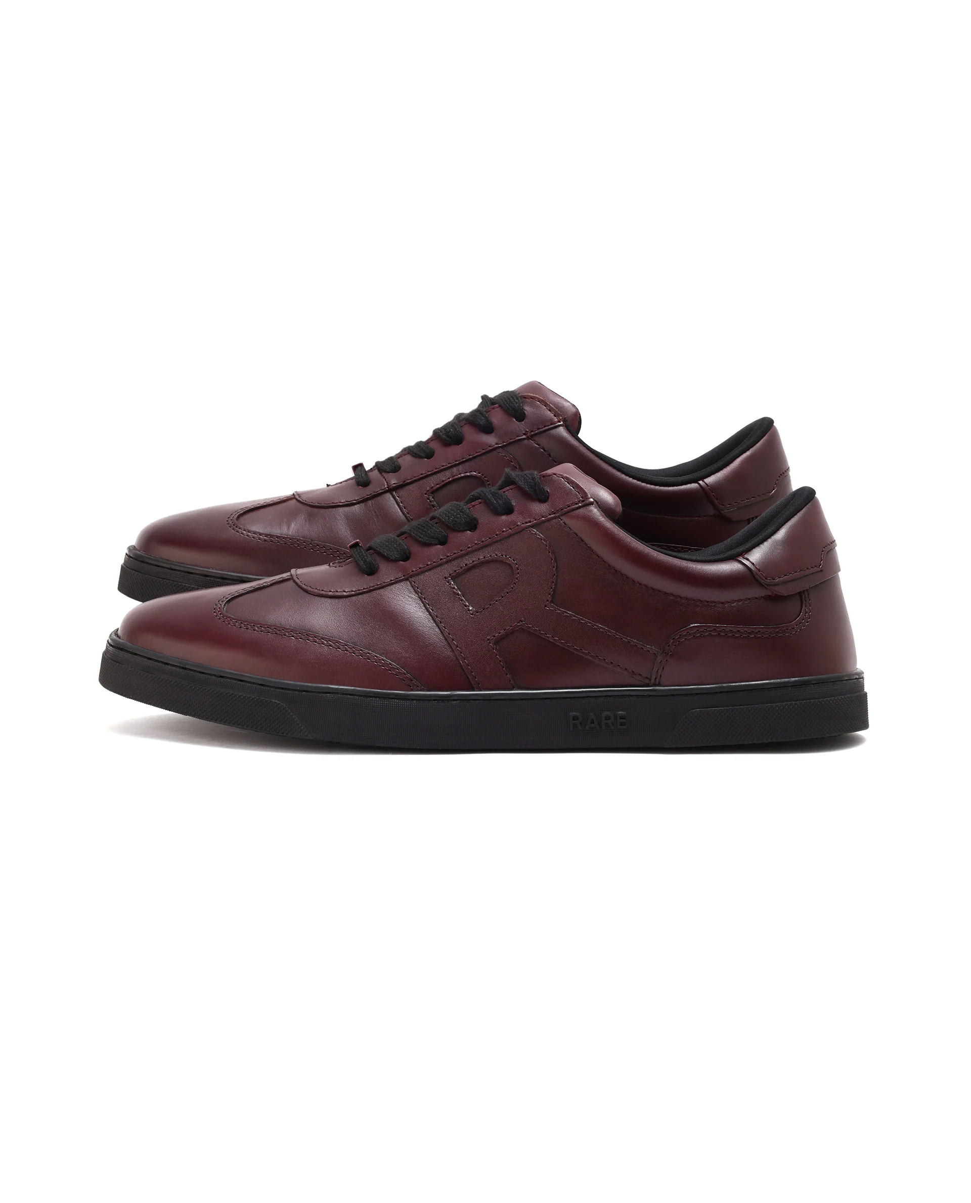 Rare Rabbit Mens Merc Maroon Round Toe Genuine Leather Lace Up Low Top Sneaker Shoes - Image 6