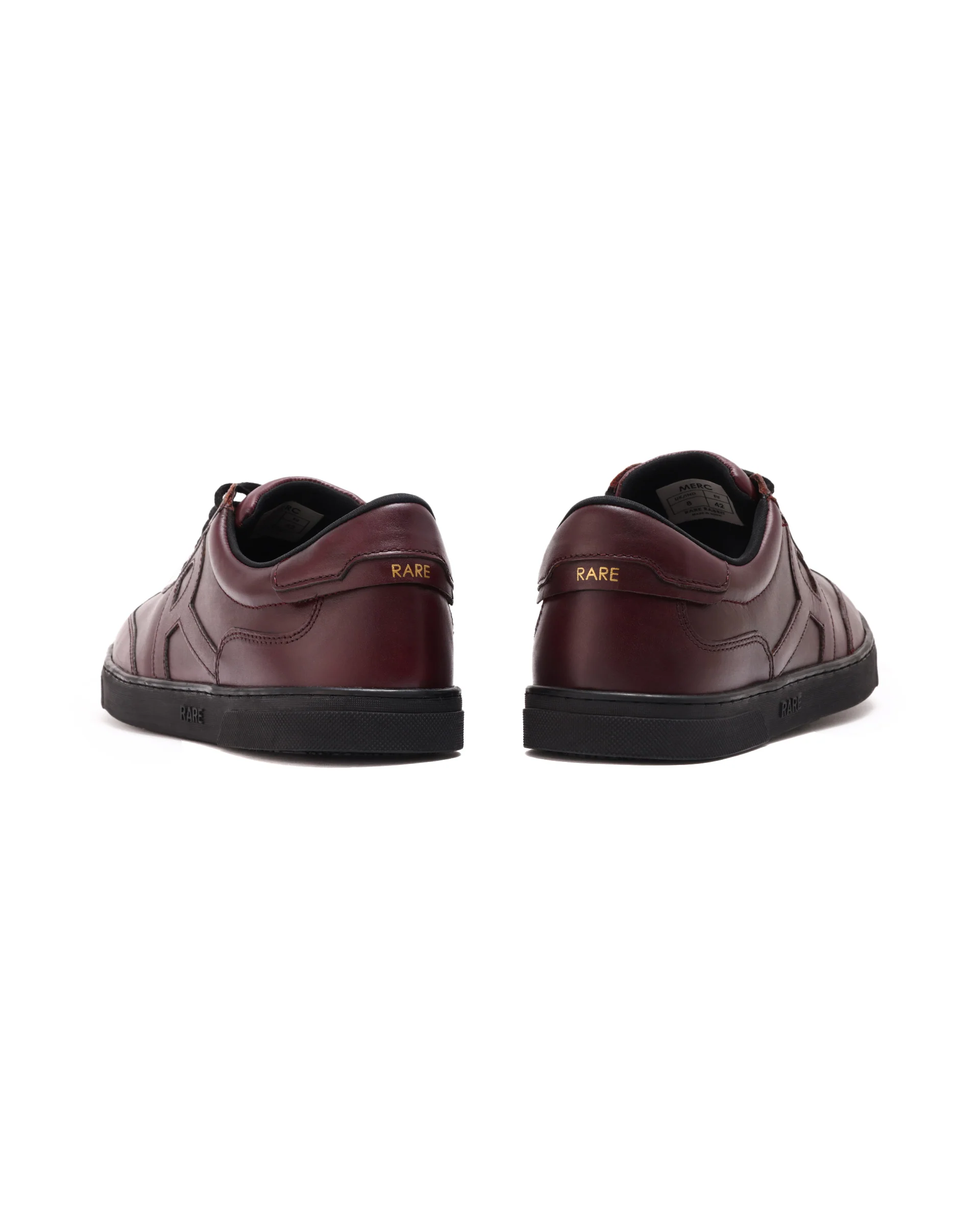 Rare Rabbit Mens Merc Maroon Round Toe Genuine Leather Lace Up Low Top Sneaker Shoes - Image 7