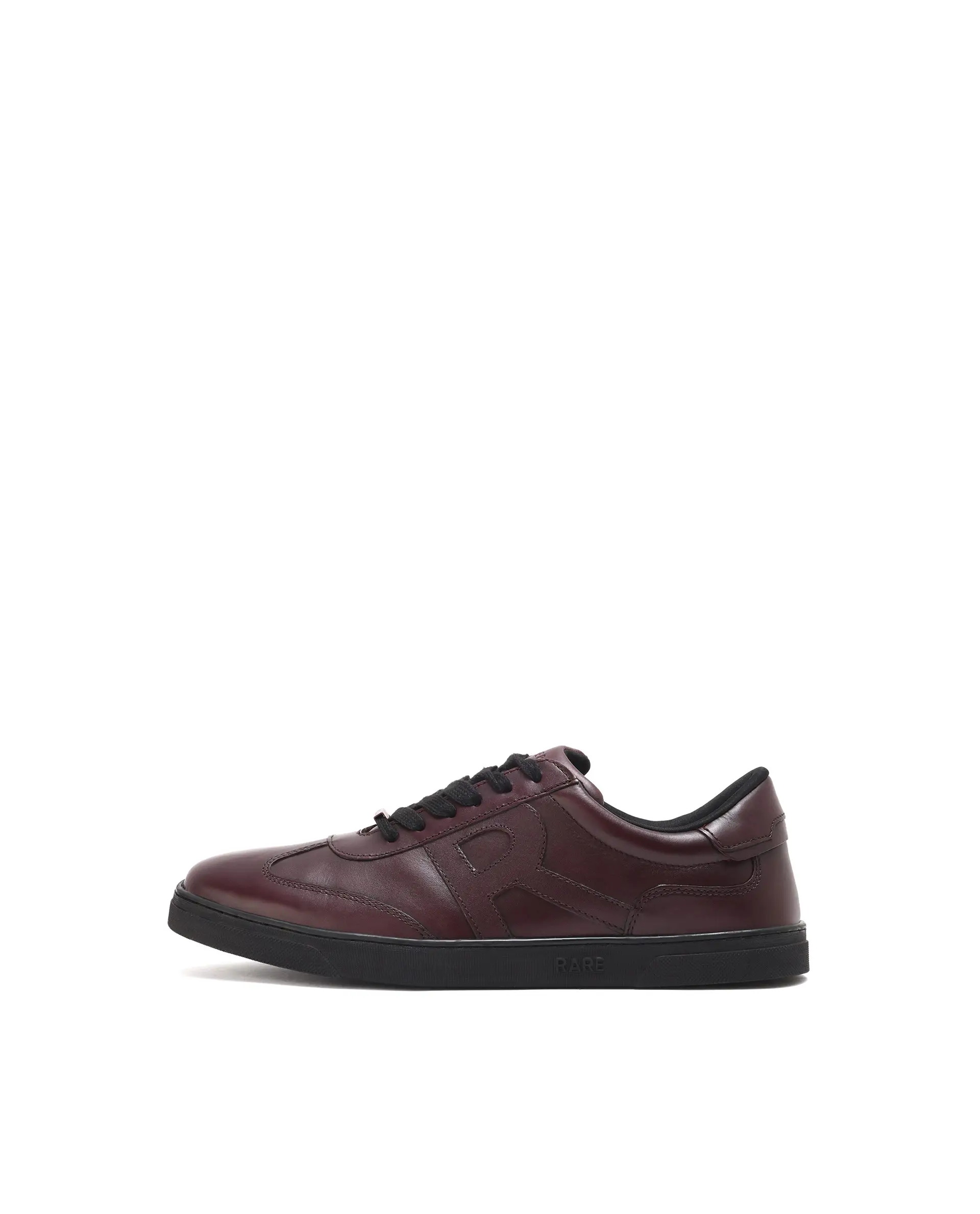 Rare Rabbit Mens Merc Maroon Round Toe Genuine Leather Lace Up Low Top Sneaker Shoes - Image 9