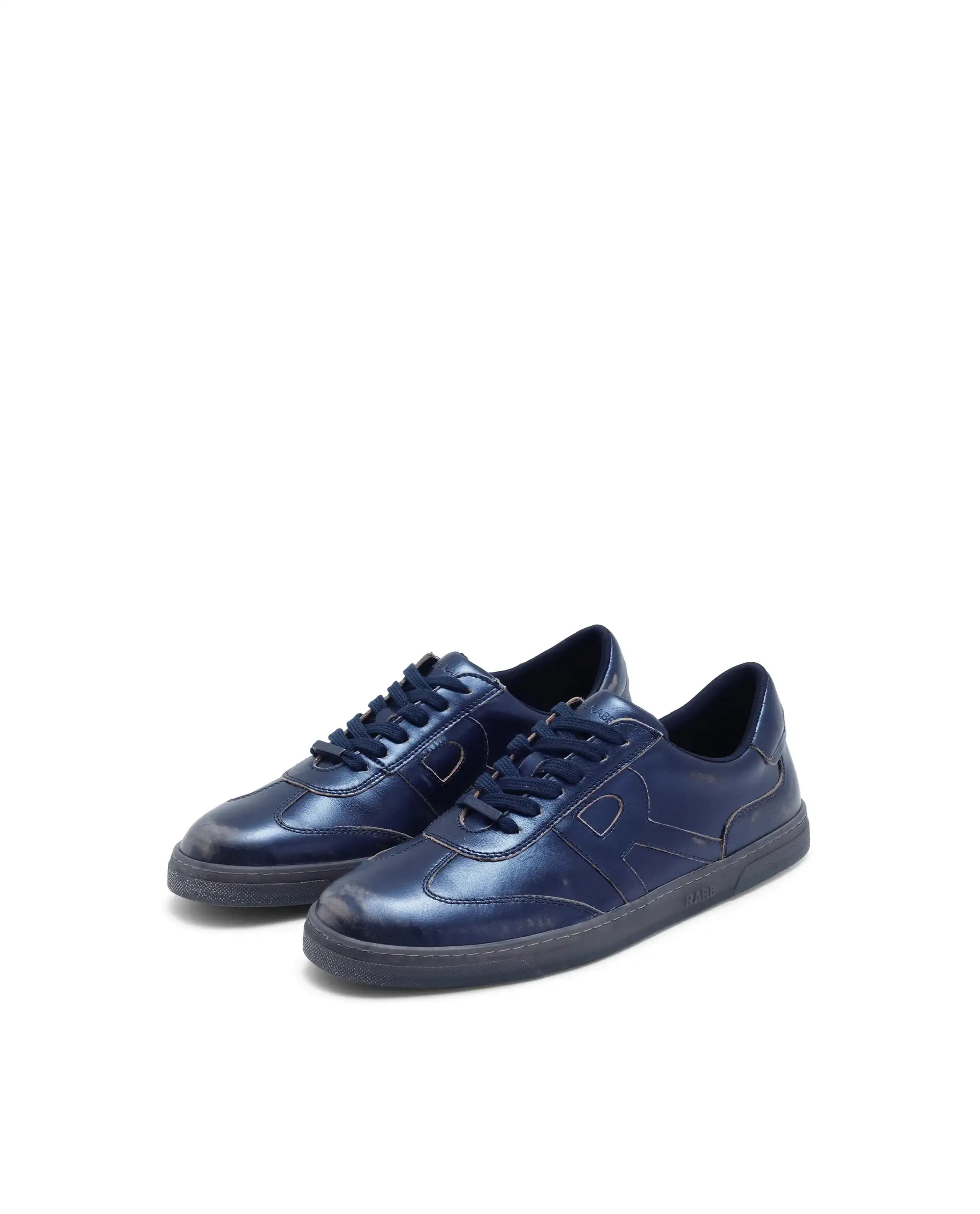 Rare Rabbit Men Mercure Metallic Blue Lace-Up Closure Shoes - Image 3
