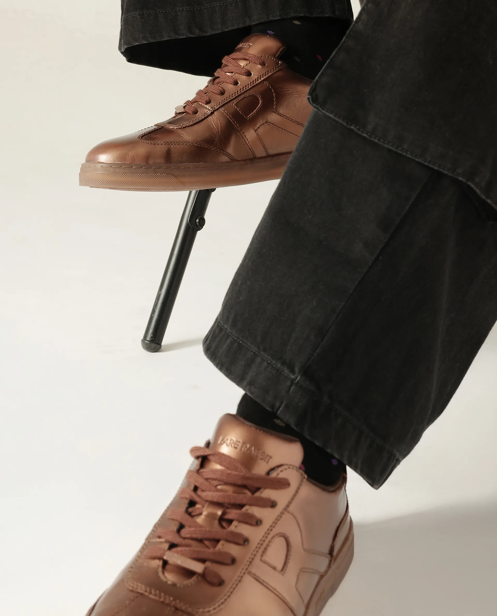 Rare Rabbit Men Mercure Metallic Copper Lace-Up Closure Shoes - Image 2