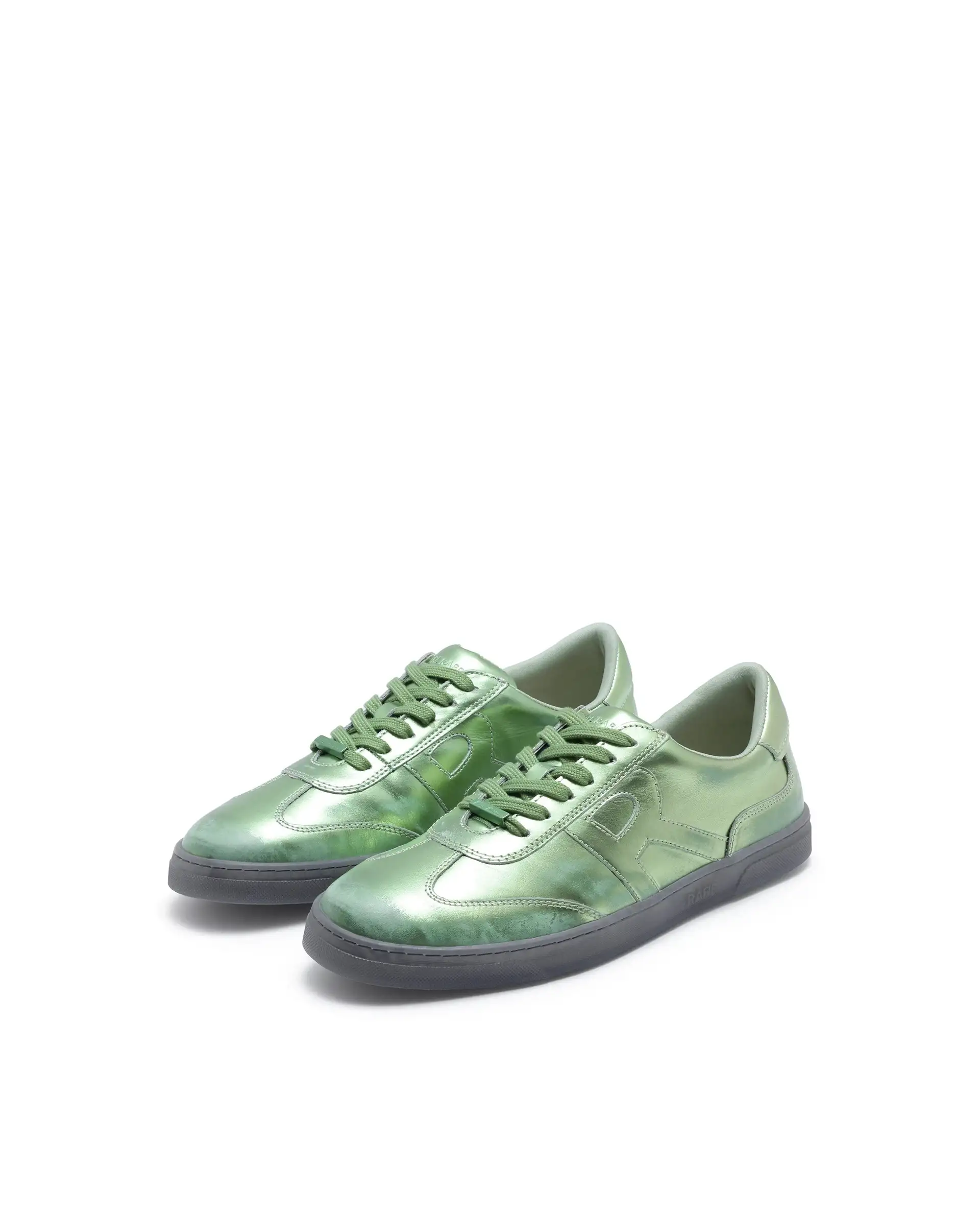 Rare Rabbit Men Mercure Metallic Green Lace-Up Closure Shoes - Image 3