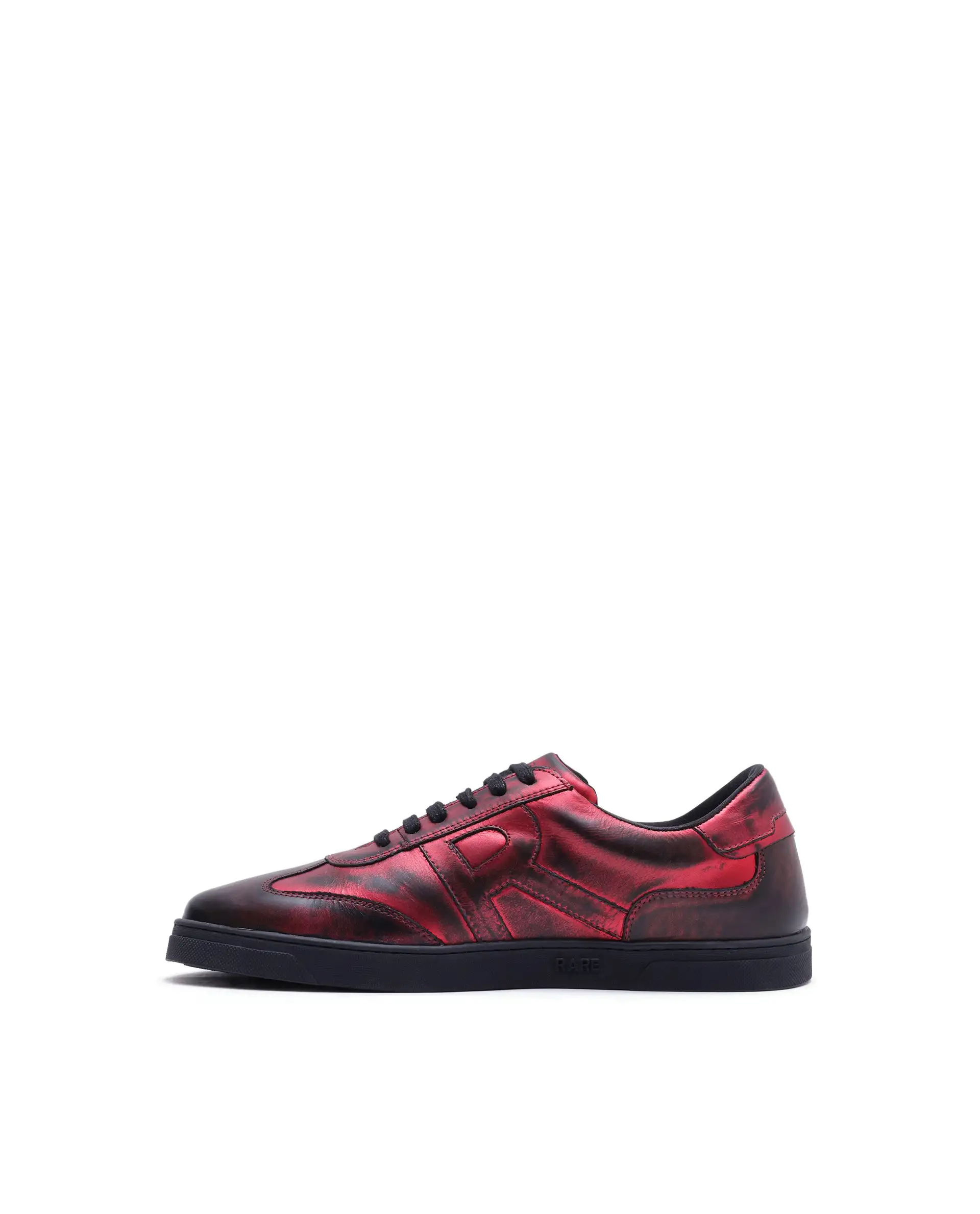 Rare Rabbit Men Mercure Metallic Red Lace-Up Closure Shoes - Image 11