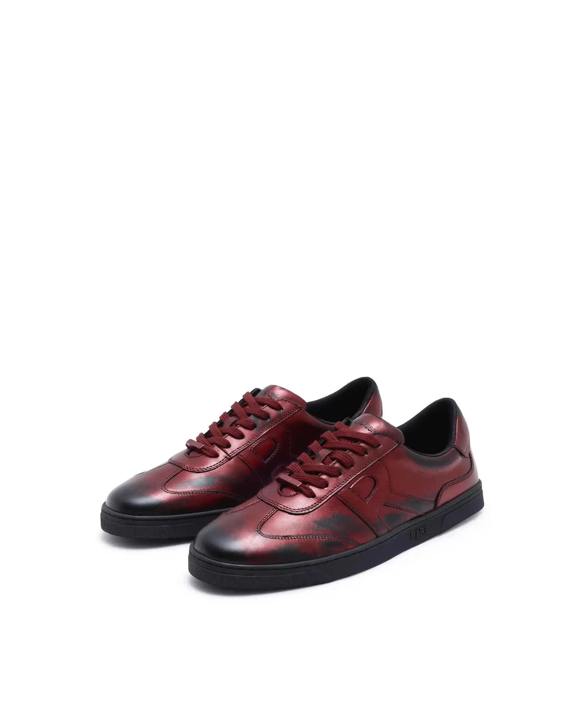 Rare Rabbit Men Mercure Metallic Red Lace-Up Closure Shoes - Image 3