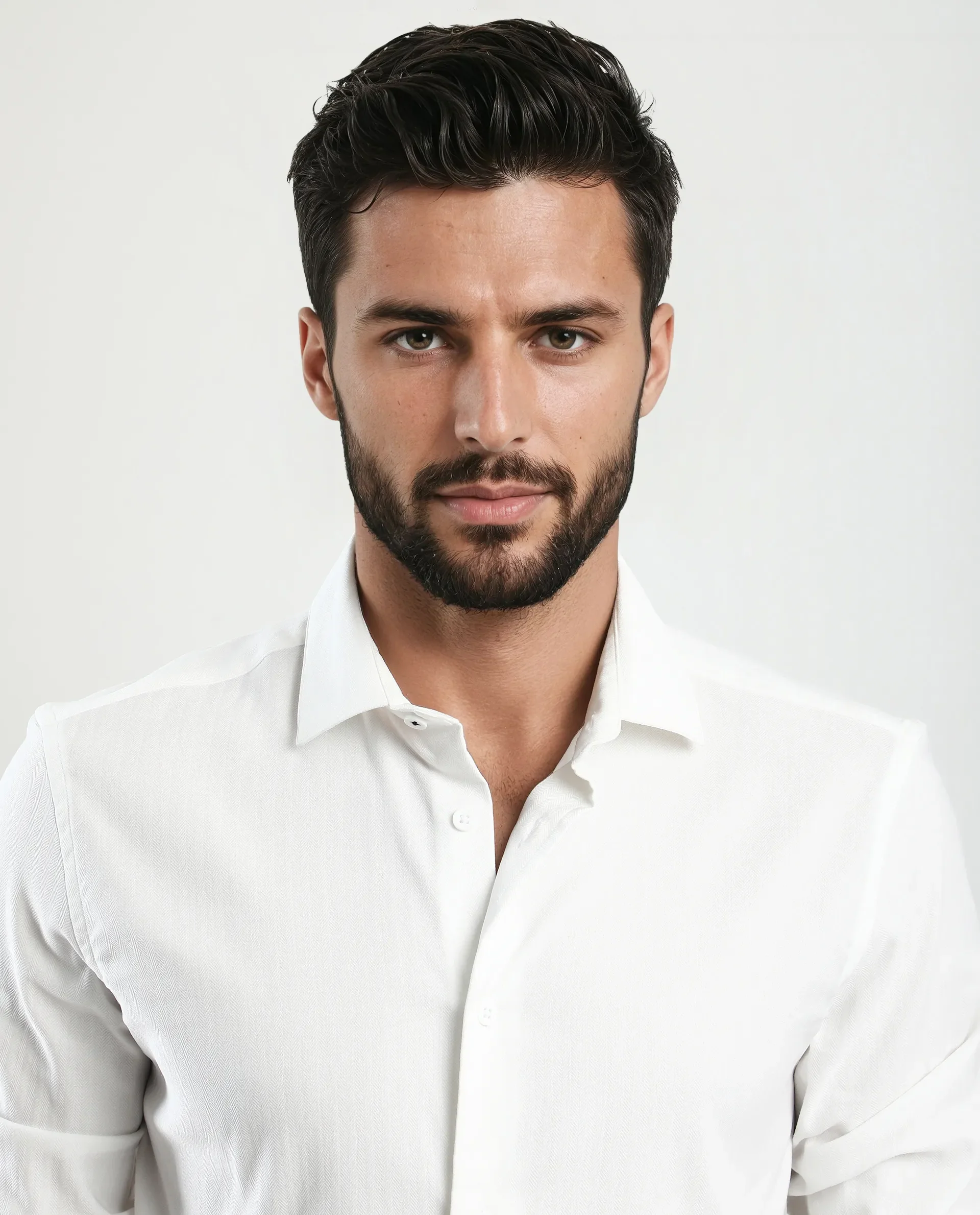 Rare Rabbit Men's Mero-25 White Viscose Blend Striped Print Regular Fit Full Sleeve Collared Shirt - Image 6