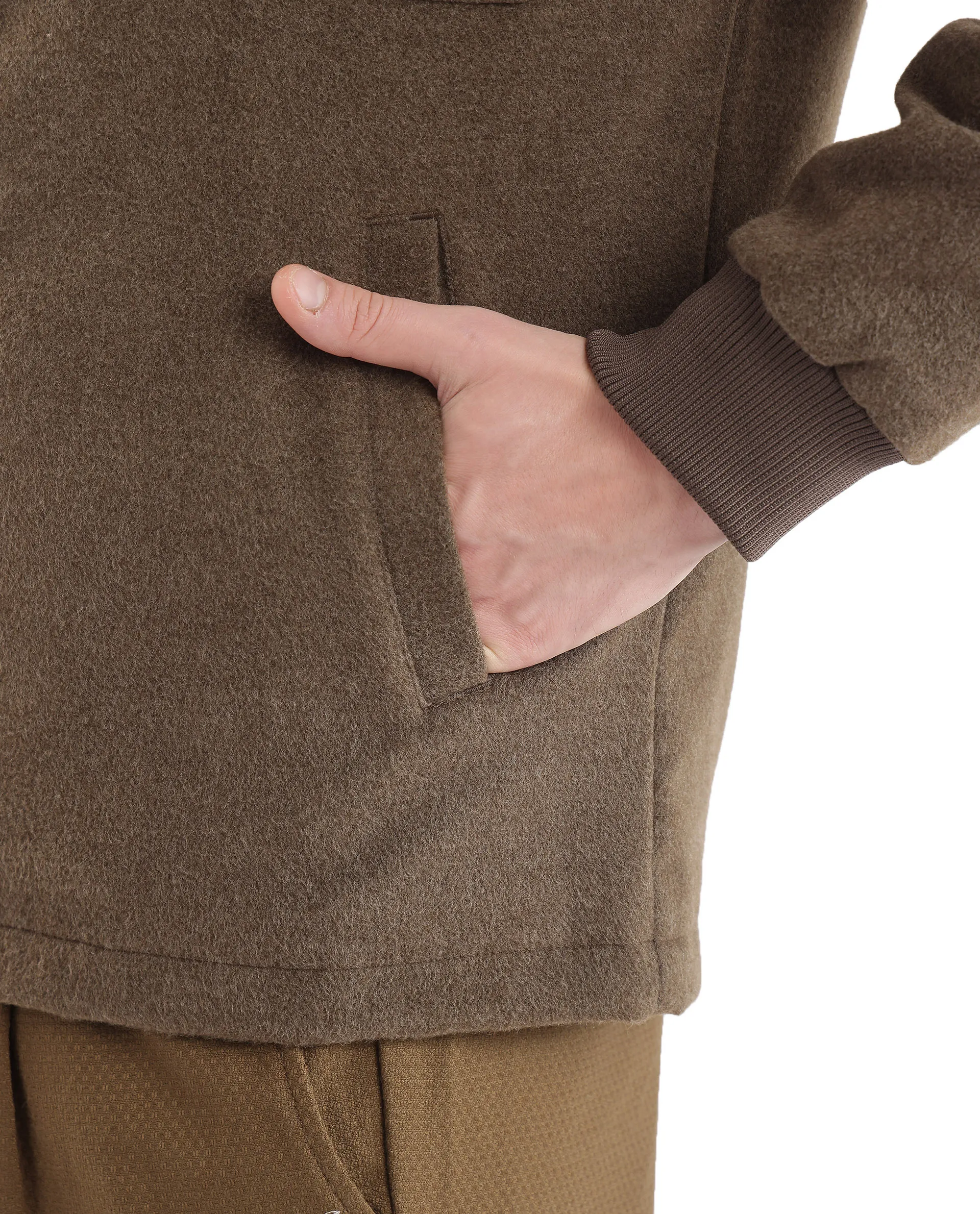Rare Rabbit Men's Meron Olive Polyester Textured Relaxed Fit Full Sleeve Hooded Jacket - Image 8