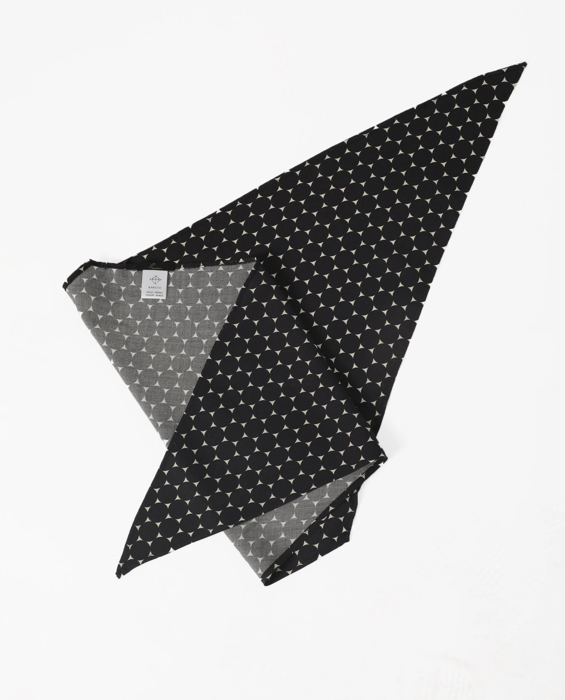 Rareism Women Mesmo Black Scarf Cotton Silk - Image 7