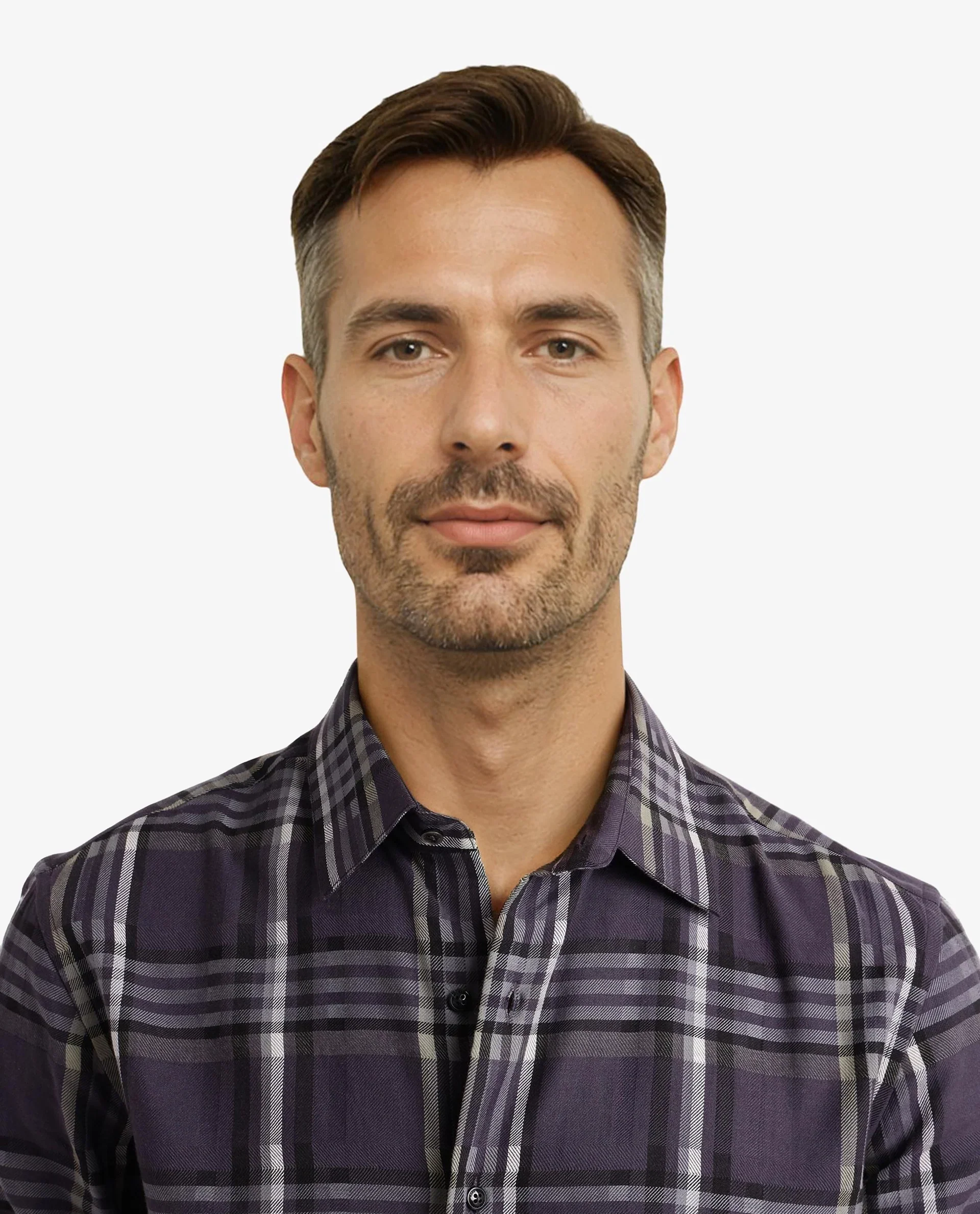 Rare Rabbit Men's Mest Navy Cotton Checked Print Regular Fit Full Sleeve Collared Shirt - Image 8