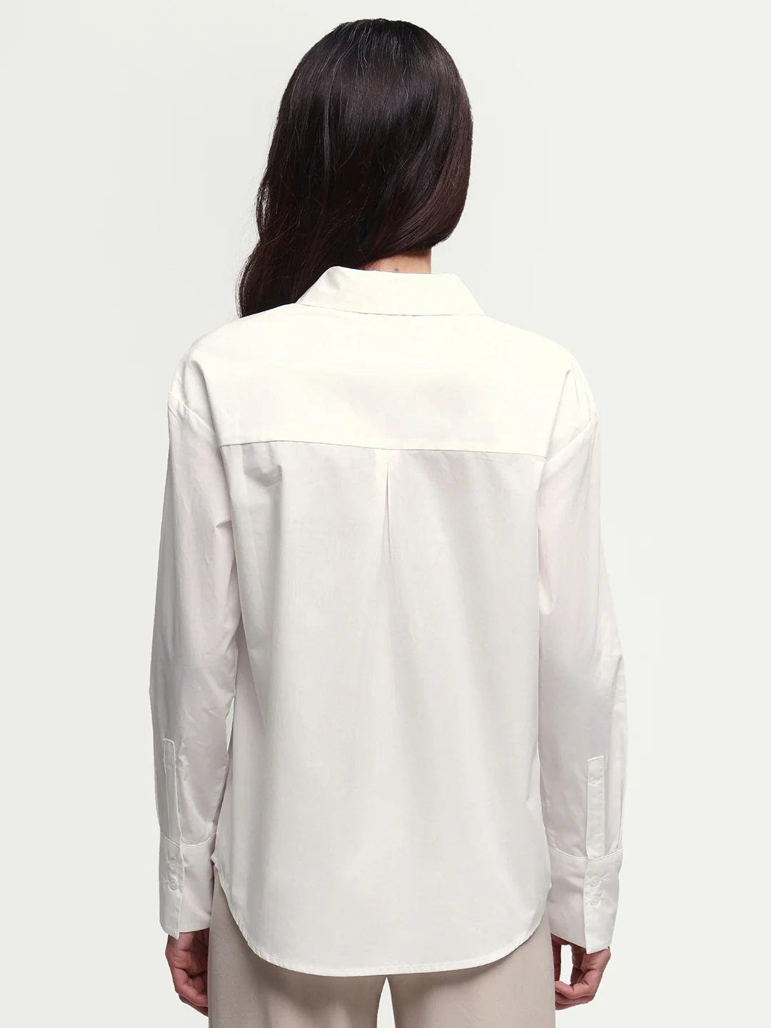 Rareism Women's Mewoki White Cotton Full Sleeve Spread Collar Regular Plain Shirt - Image 7