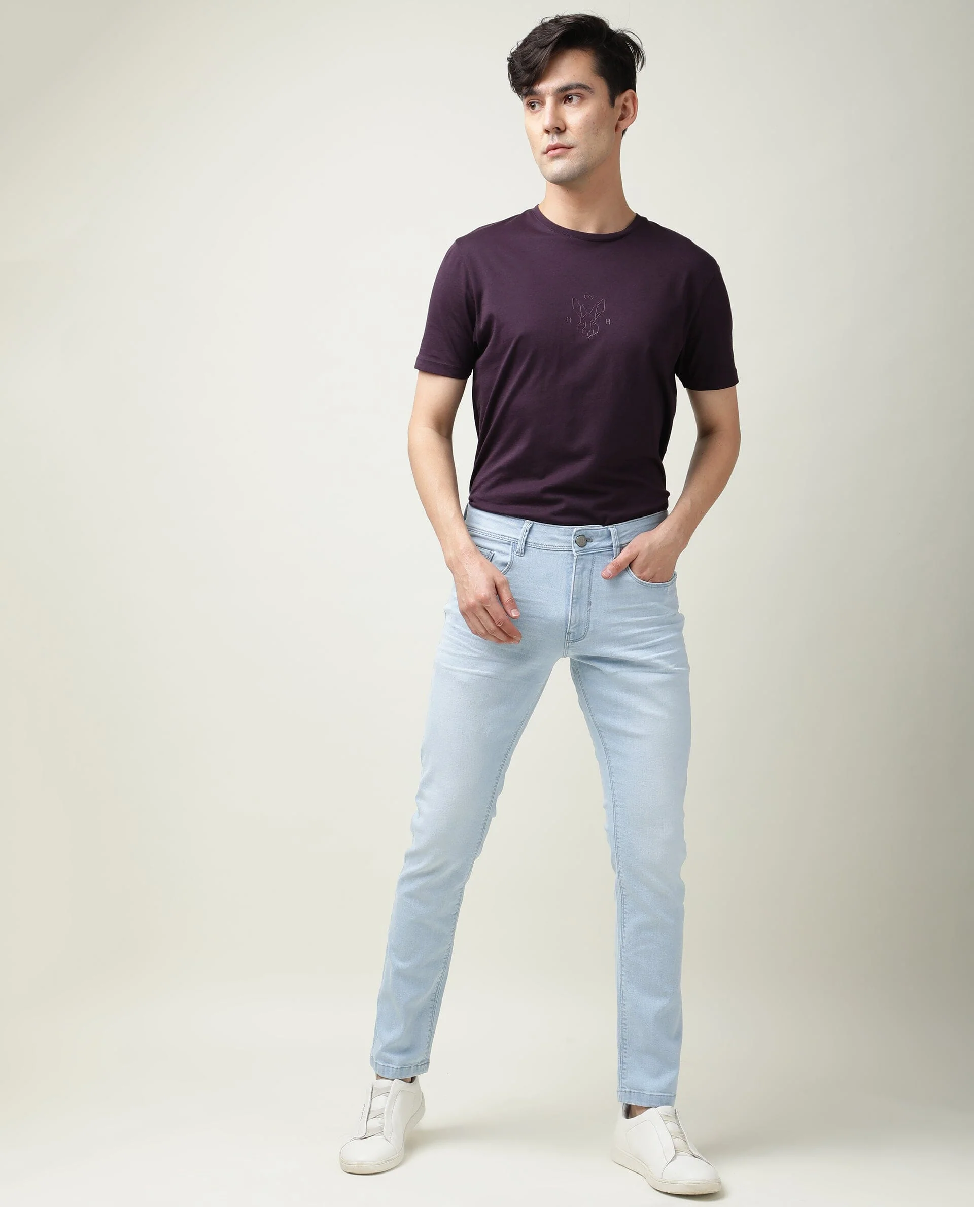 Rare Rabbit Men's Miami Blue Plain Morris Regular Fit Jeans - Image 3