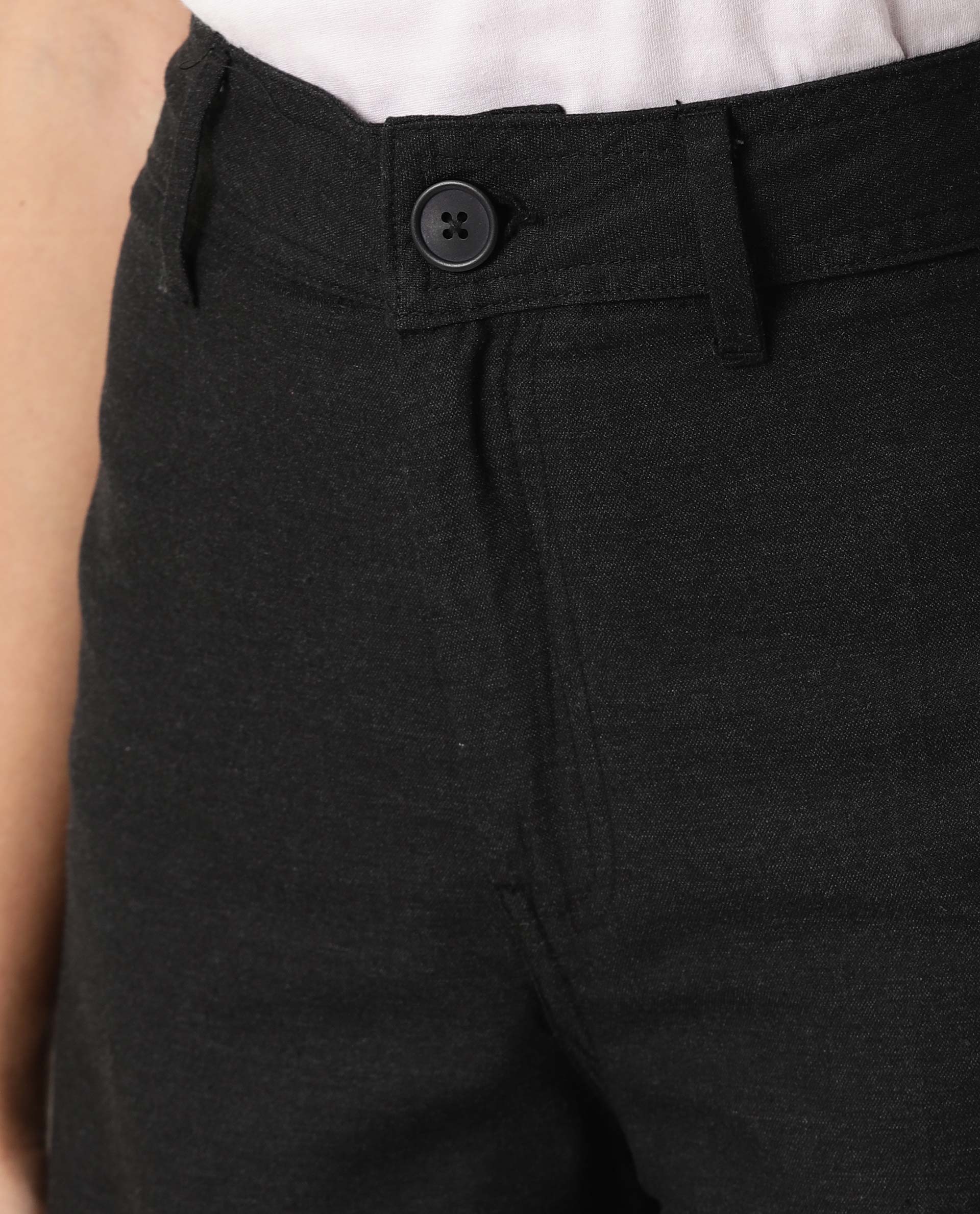 Rareism Women's Micky Black Cotton Blend Plain Ankle Length Tailored Trouser - Image 3