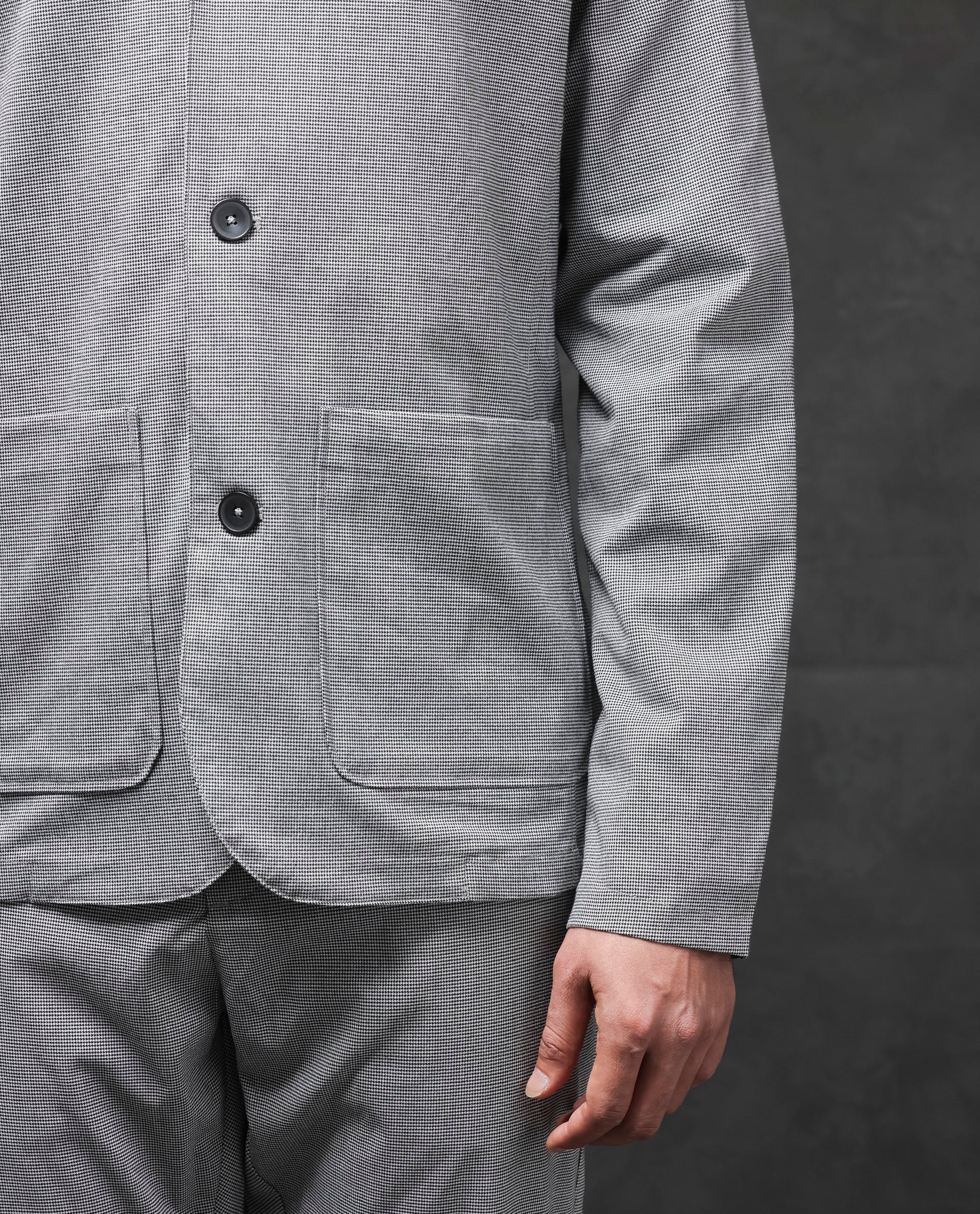 Rare Rabbit Men's Mico Black Polyester Blend Checked Print Relaxed Fit Full Sleeve Mandarin Collar Jacket - Image 5
