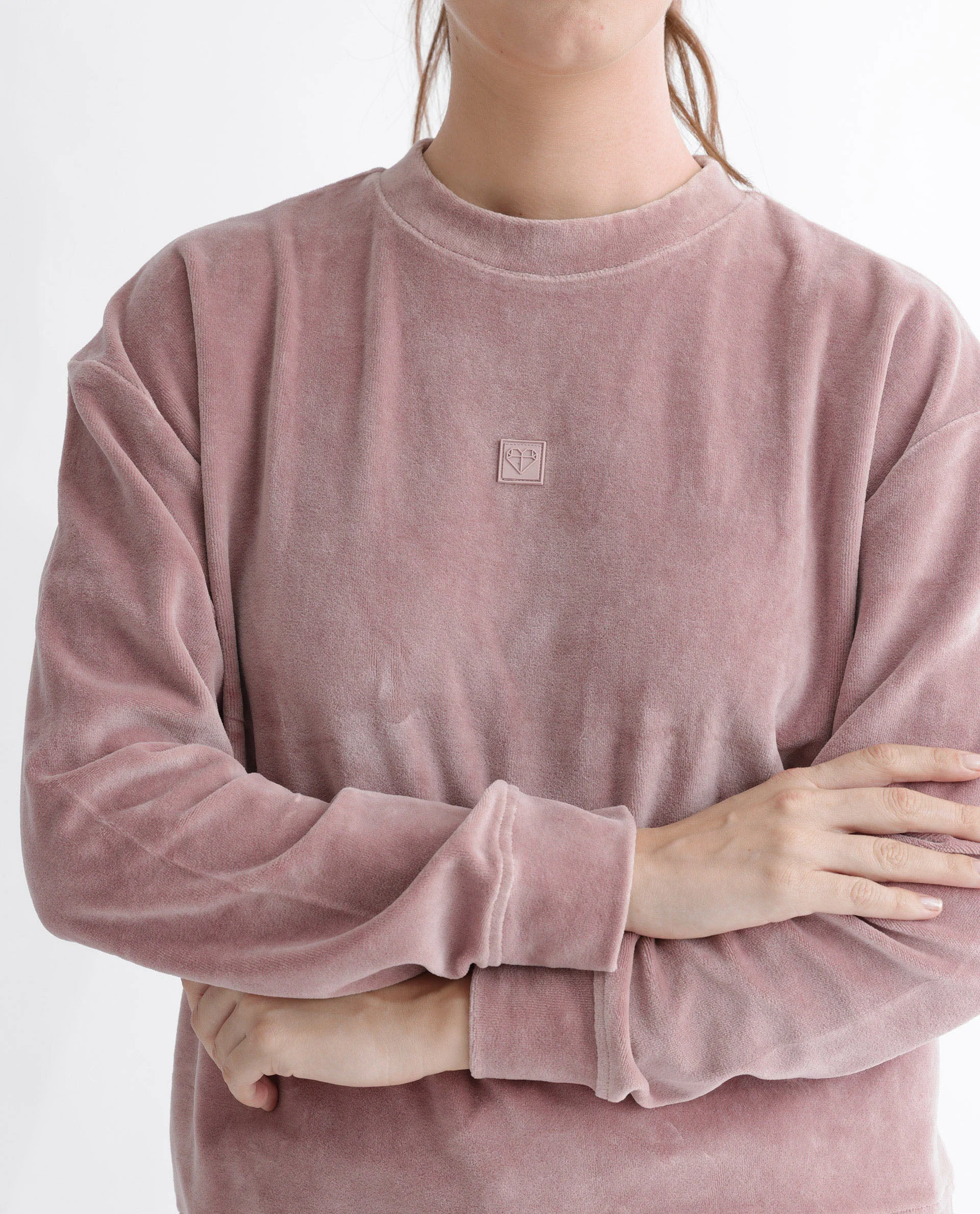 Rareism Women's Micolo Dusky Pink Cotton Blend Crew Neck Graphic Print Cuffed Sleeve Regular Fit Sweatshirt - Image 3
