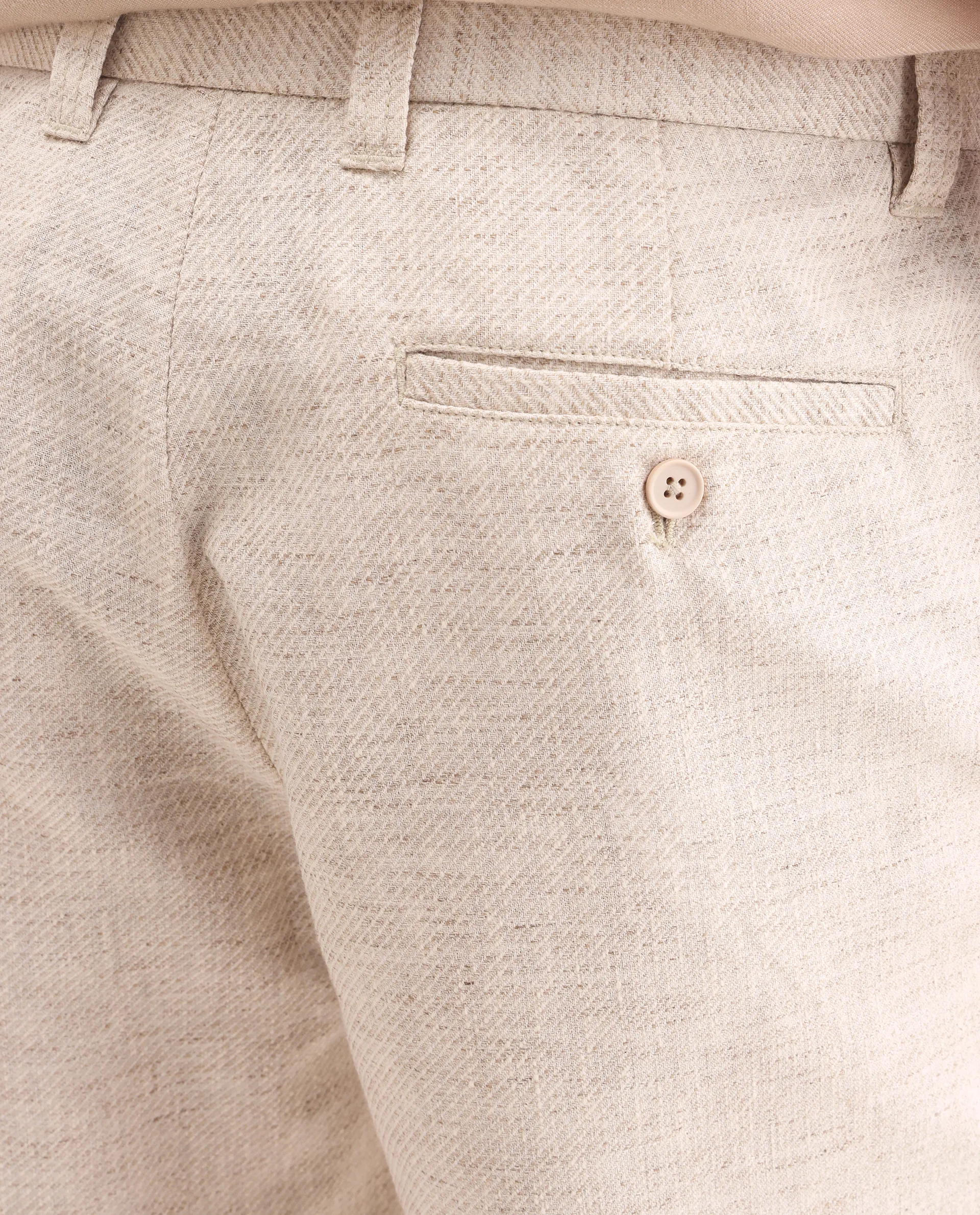 Rare Rabbit Men's Mina Beige Cotton Blend Fabric Regular Fit Plain Trouser - Image 7