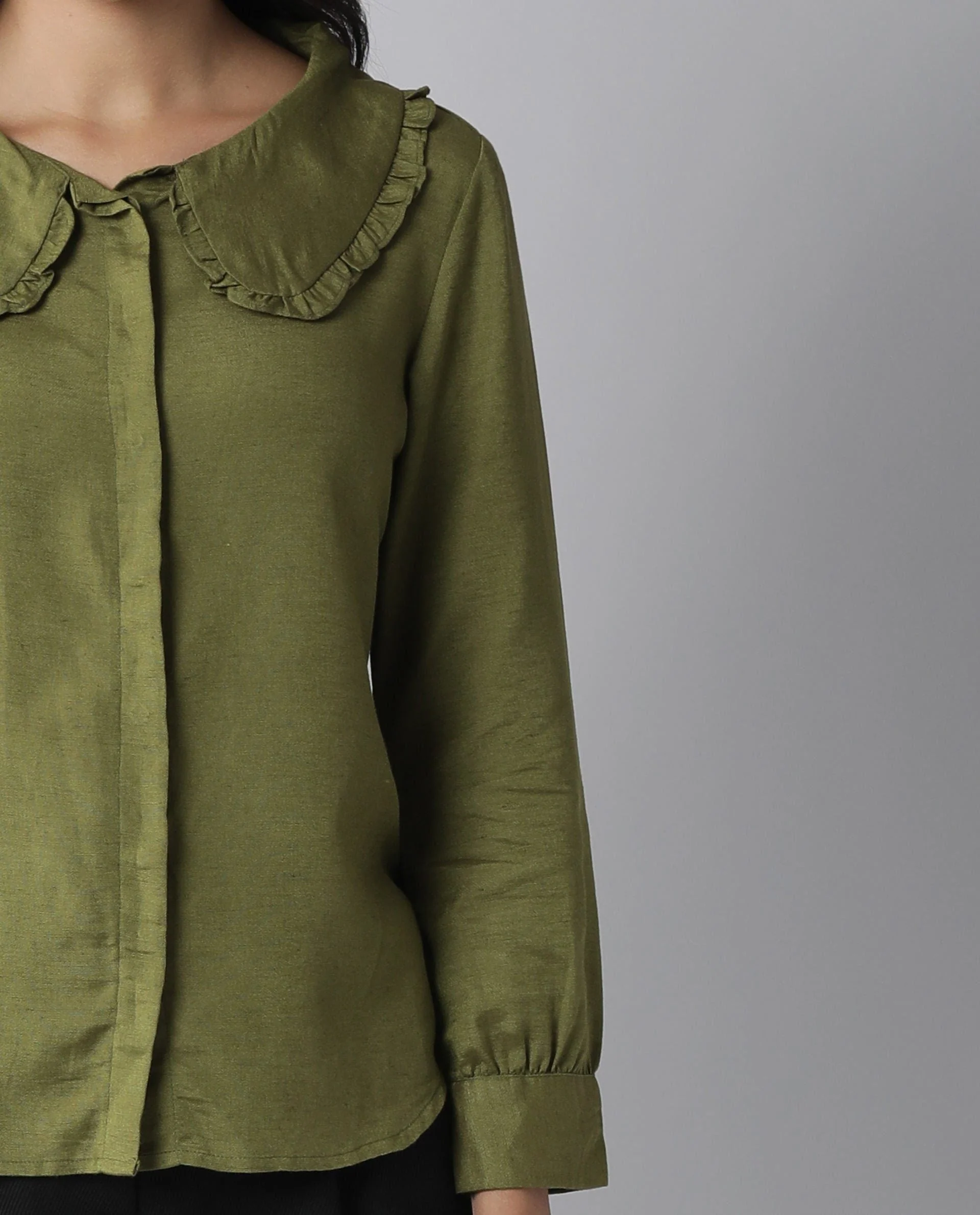 Rareism Women Minty Green Top Full Sleeves Solid - Image 2