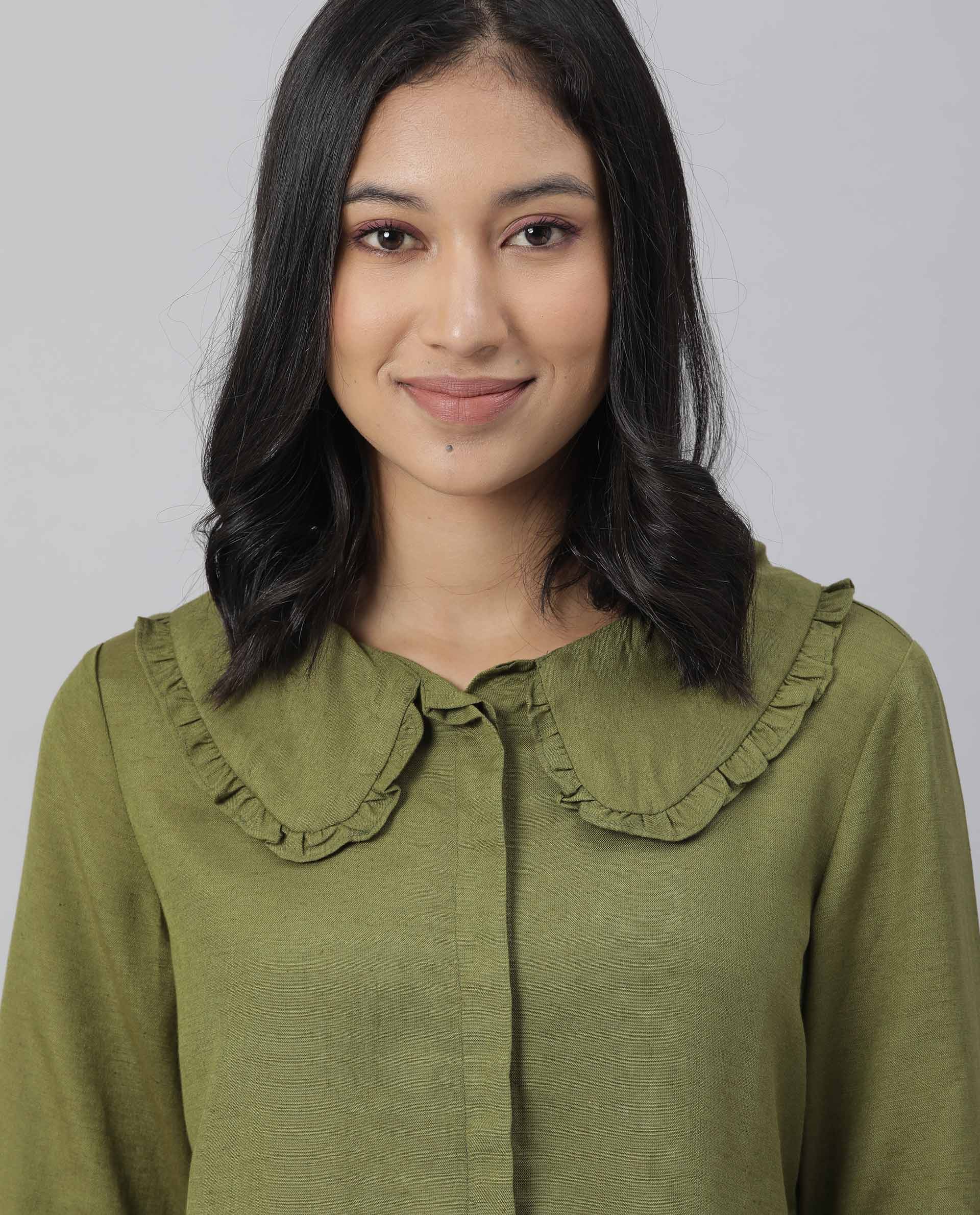 Rareism Women Minty Green Top Full Sleeves Solid - Image 4