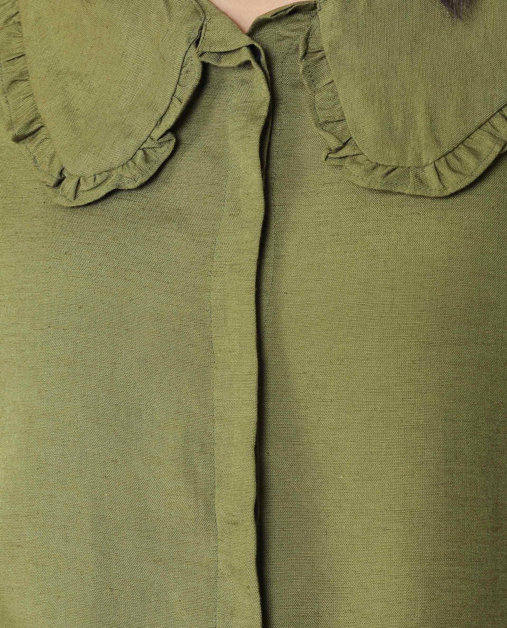 Rareism Women Minty Green Top Full Sleeves Solid - Image 5