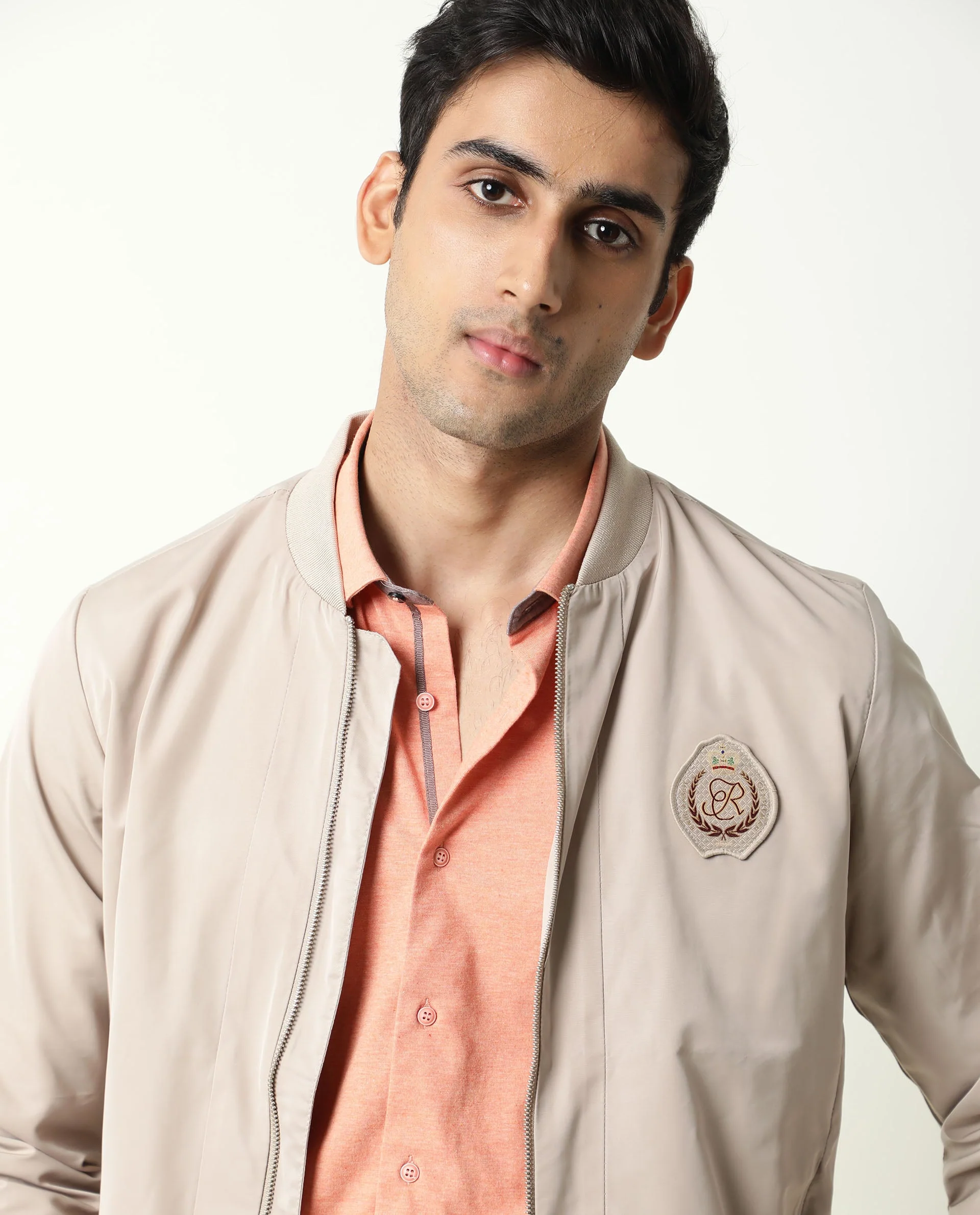 Rare Rabbit Men's Miraj Orange Cotton Plain Regular Fit Half Sleeve Collared Shirt - Image 6