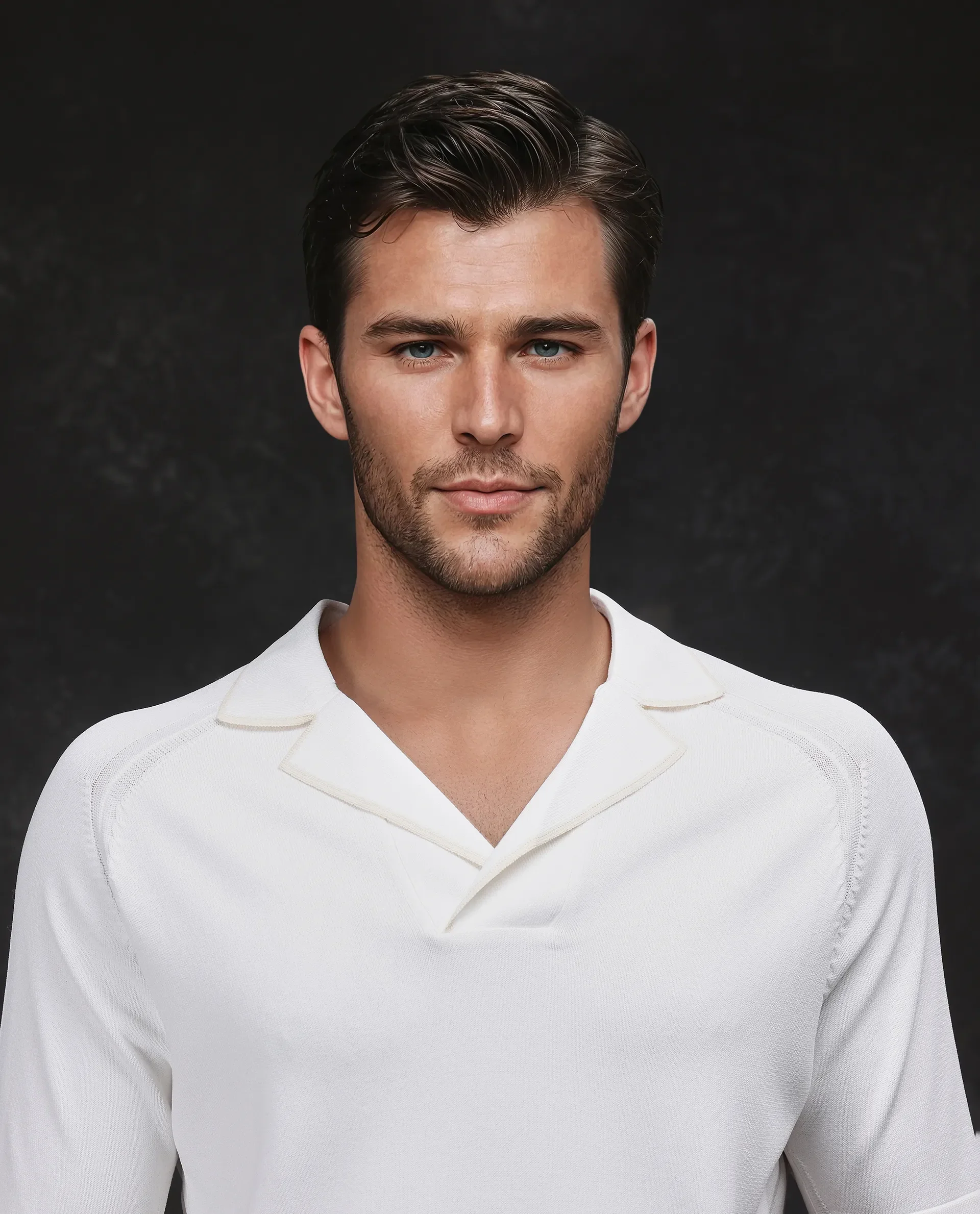 Rare Rabbit Men's Miri Off White Cotton Plain Regular Fit Half Sleeve Polo - Image 5