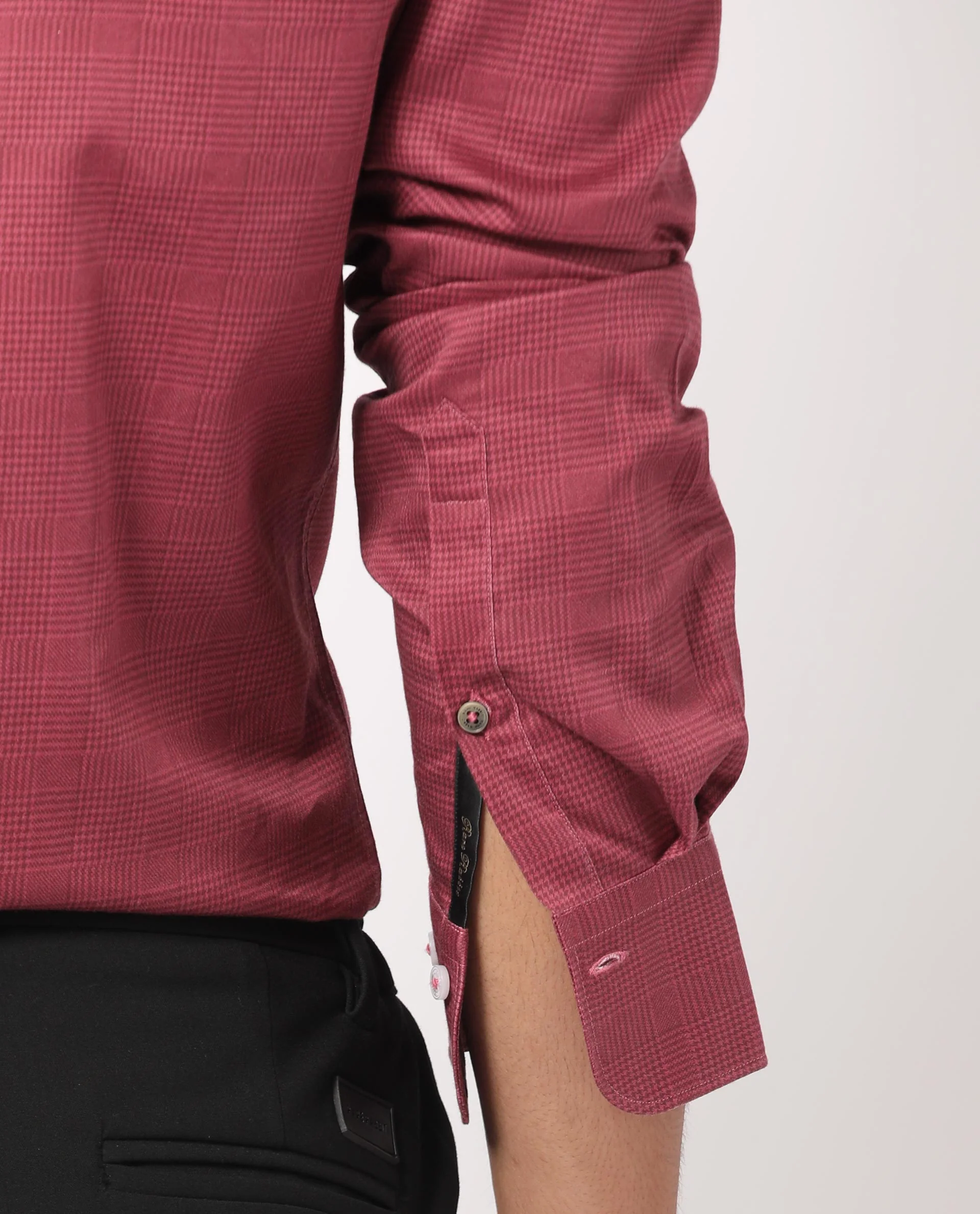 Rare Rabbit Men's Miskon Red Cotton Checked Print Tailored Fit Full Sleeve Collared Shirt - Image 6